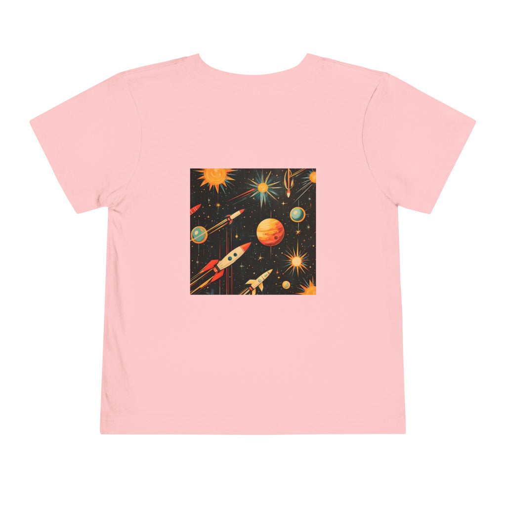 Toddler T-shirt — Adventures Cute Astronaut & Retro Space Rockets Design