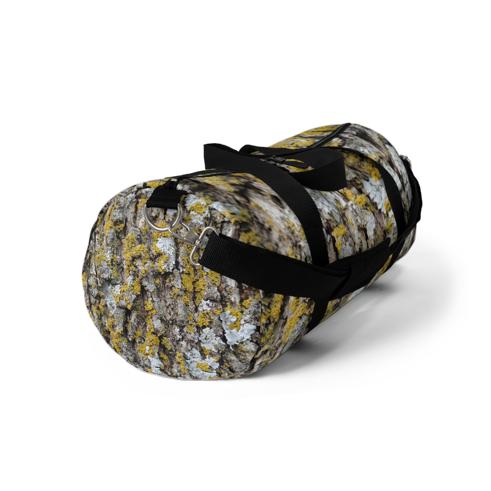 Lichen Bark Print Duffel Bag – Nature-Inspired Travel Gear