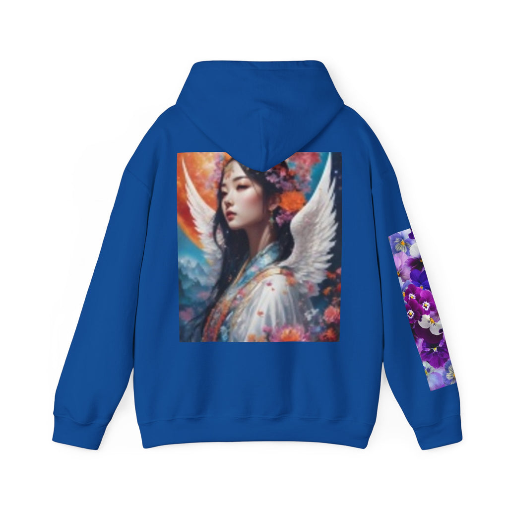 Angel Maiden Hoodie — Ethereal Asian-Inspired Portrait Back Print