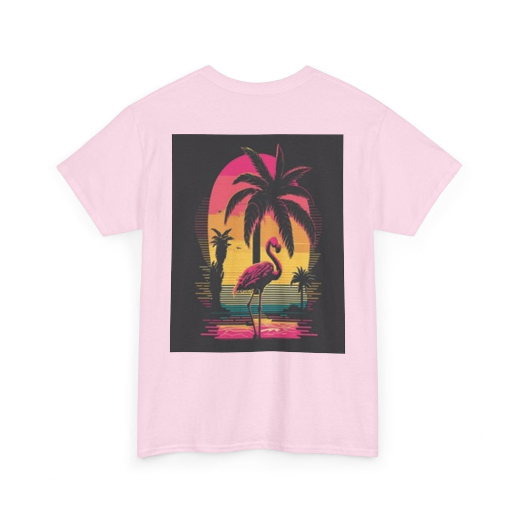 T-Shirt — Tropical Sunset Flamingo Graphic T-shirt