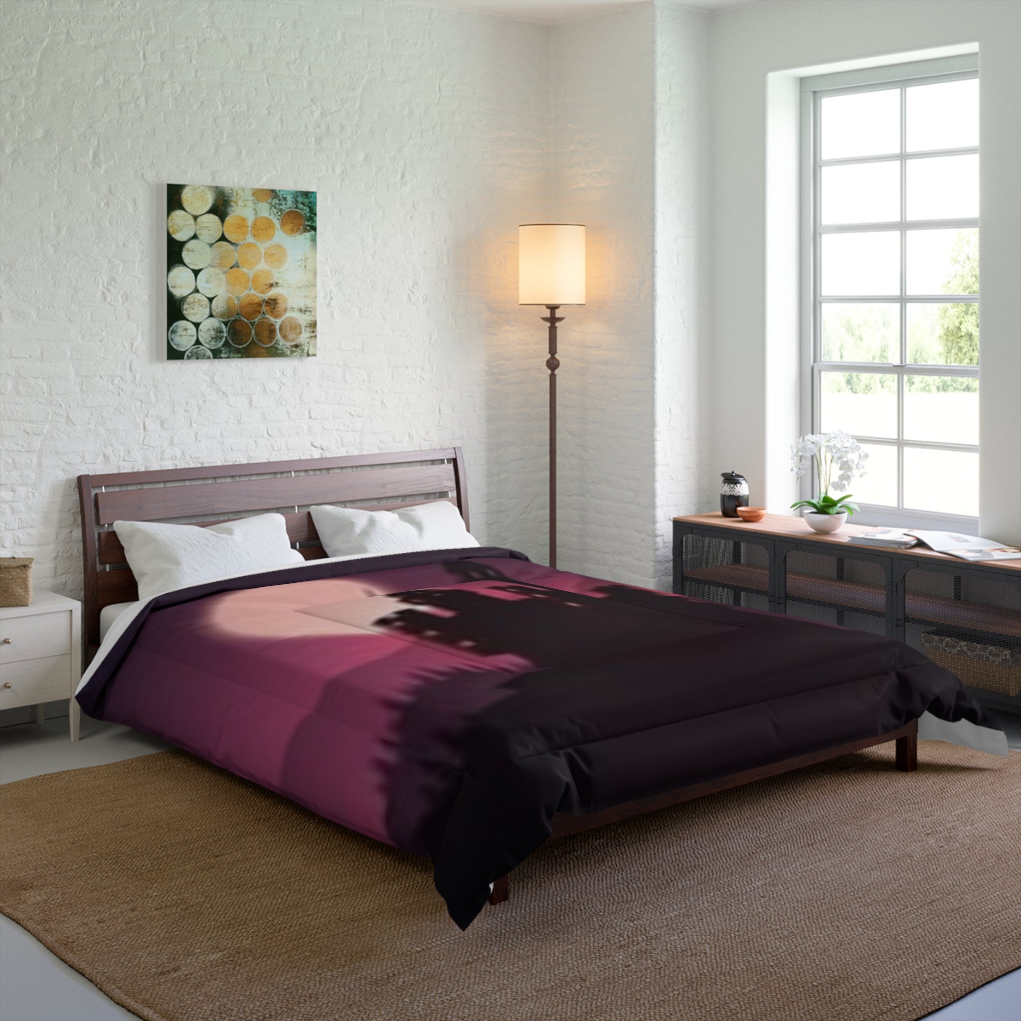 Castle Moonlight Comforter — Pink Purple Fantasy Bedding