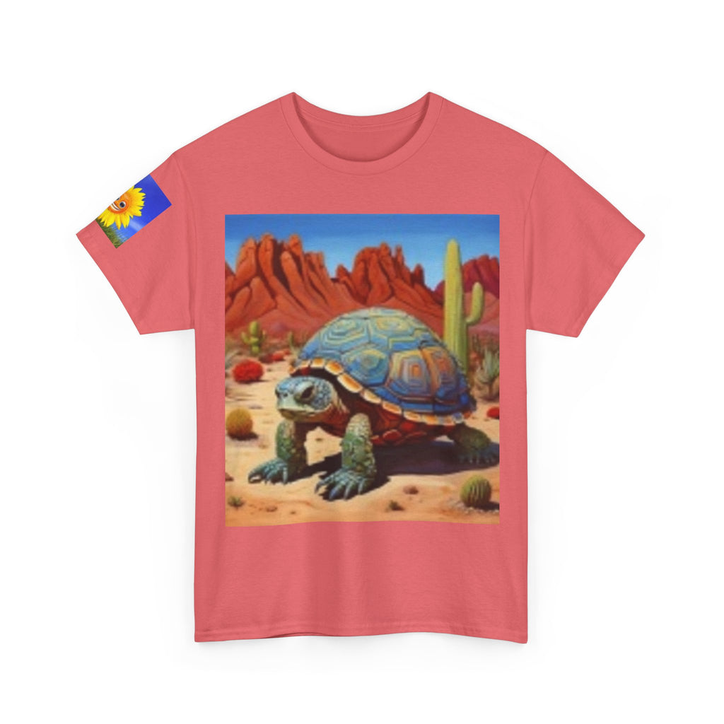 T-Shirt — Desert Turtle & Scenic River Vintage Nature Artwork