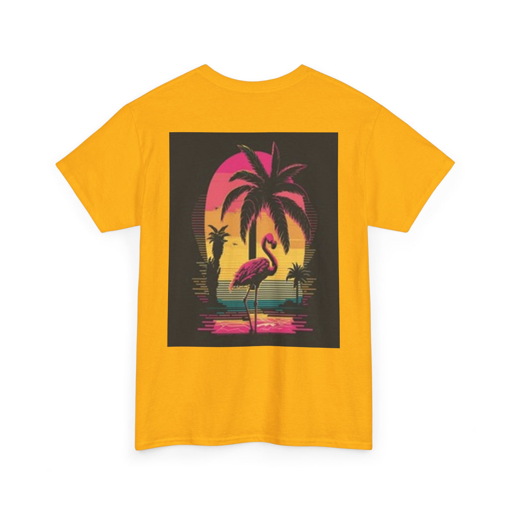 T-Shirt — Tropical Sunset Flamingo Graphic T-shirt