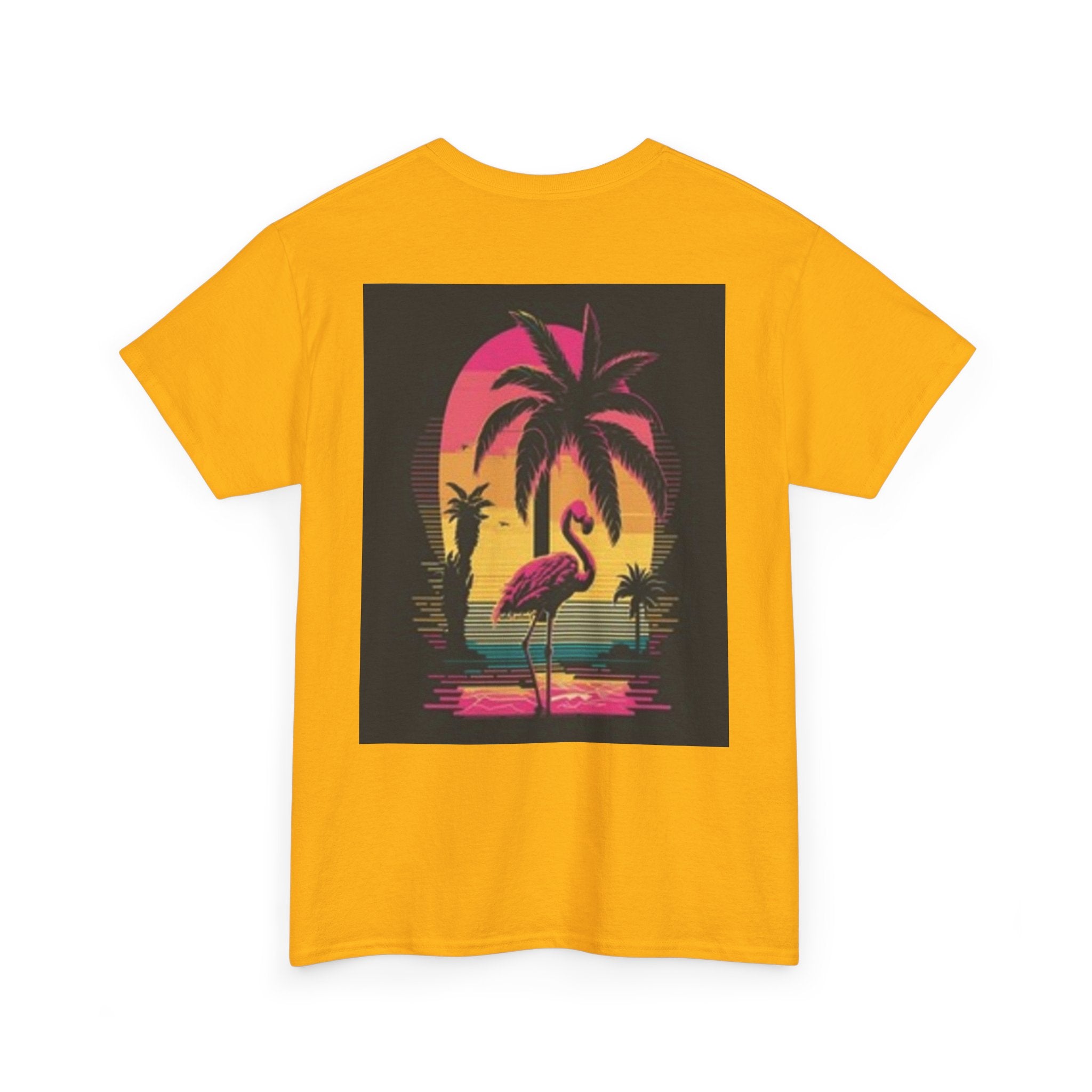 T-Shirt — Tropical Sunset Flamingo Graphic T-shirt