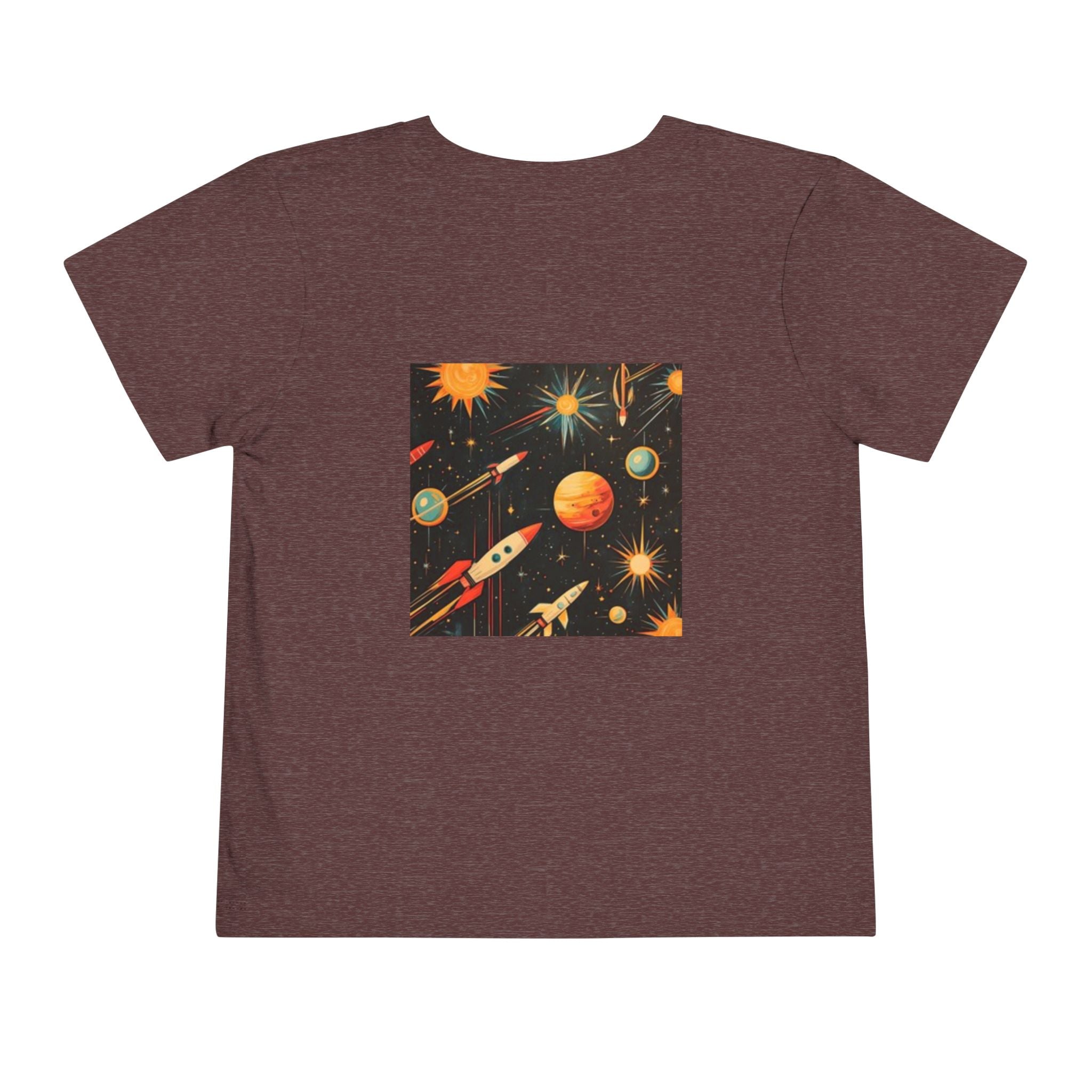 Toddler T-shirt — Adventures Cute Astronaut & Retro Space Rockets Design