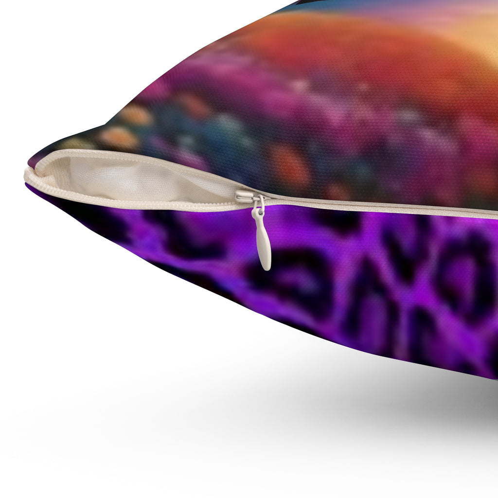 Pillow — Neon Cosmic Cat Decorative Throw Pillow