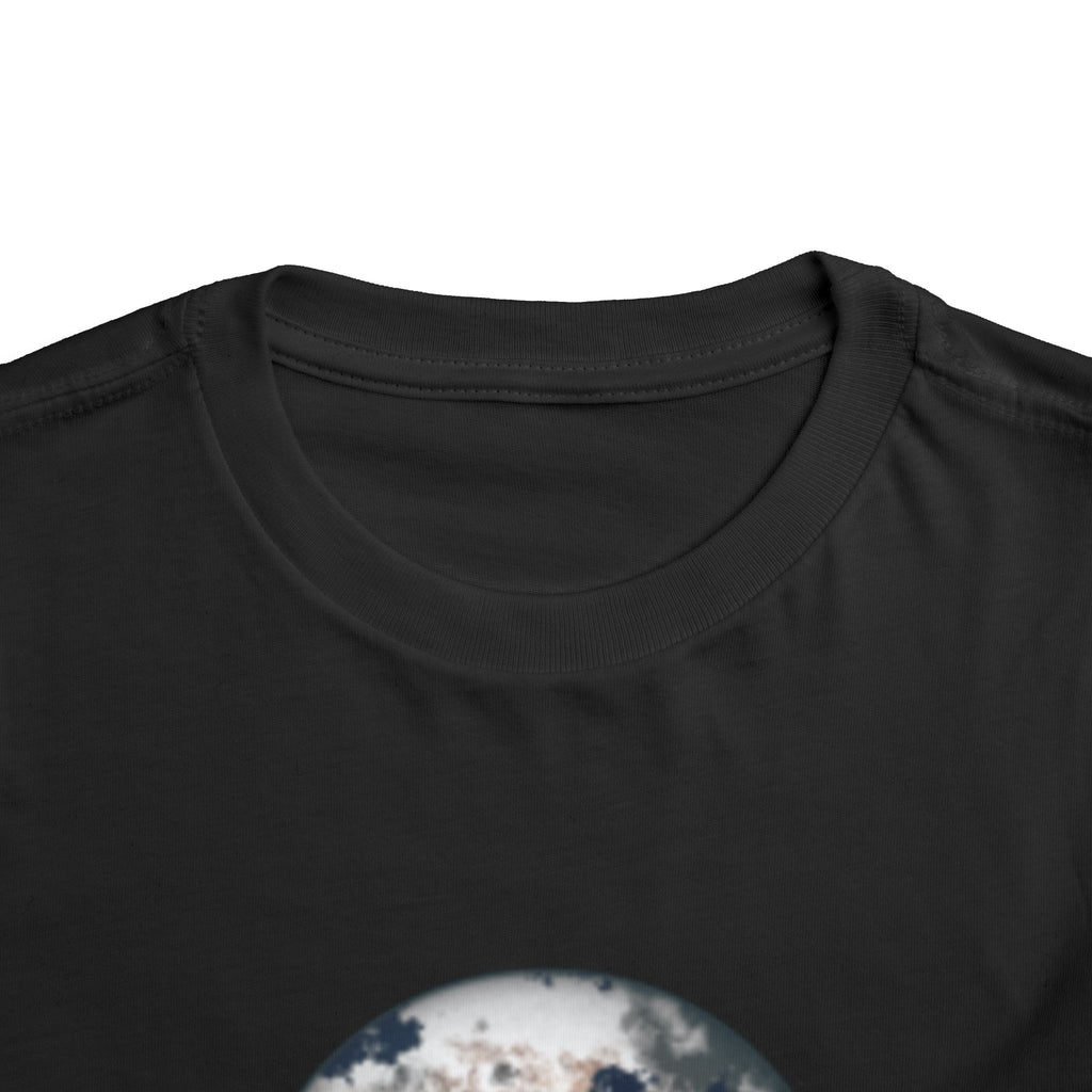 Toddler Tee with Earth Globe & Earth Facts Graphic — Kids Space & Nature Shirt