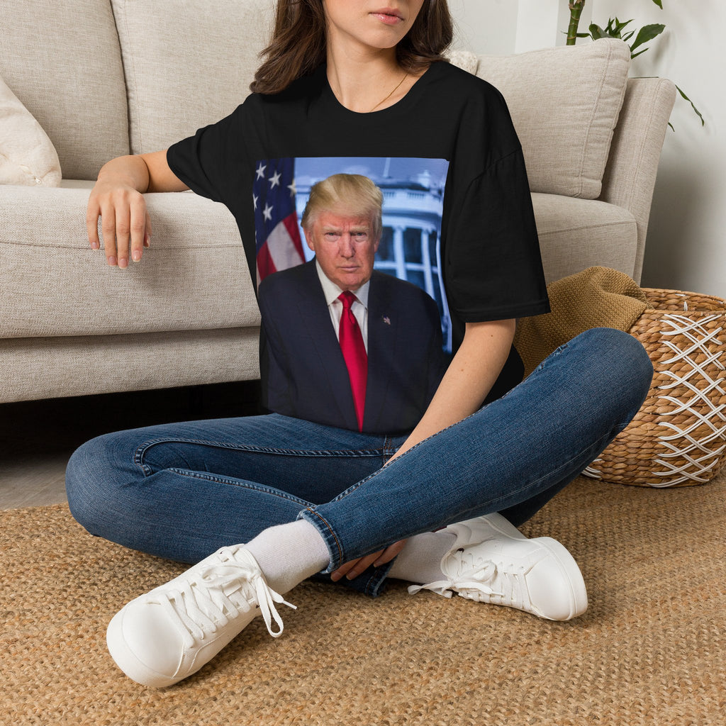 Political Portrait T‑Shirt — Patriotic Flag Headshot Tee