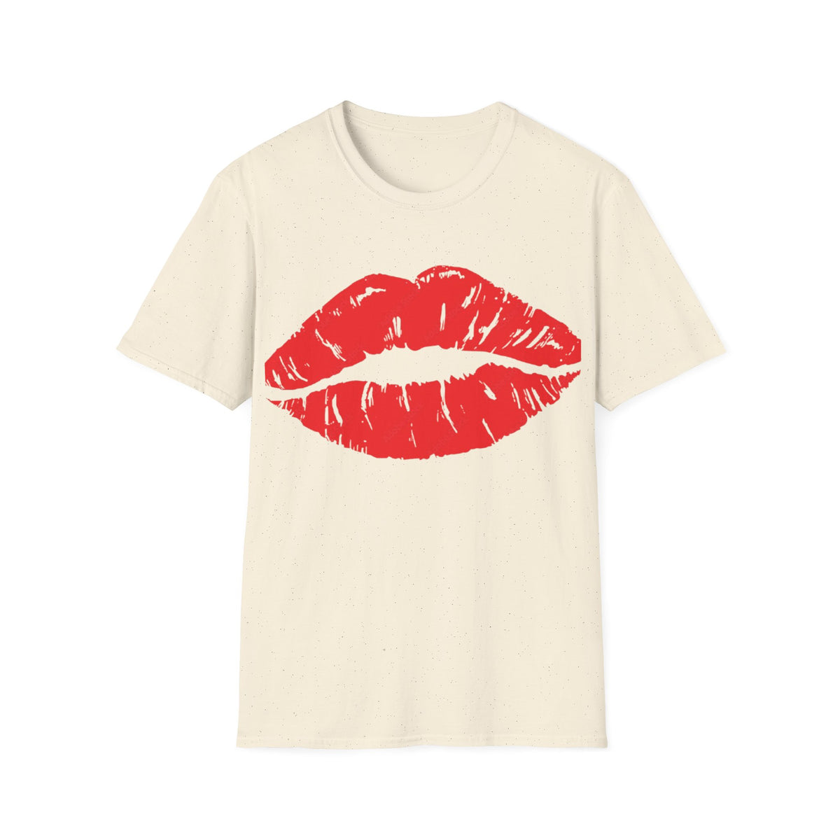 Kiss Mark T-Shirt — Red Lip Print Graphic Tee for Valentine’s Day & Gifts
