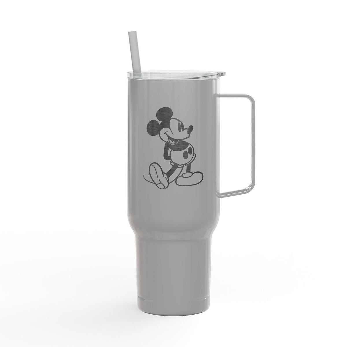 Mickey & Minnie Mouse 40oz Engraved Insulated Tumbler with Lid & Straw — Large Travel Mug for Hot & Cold Drinks