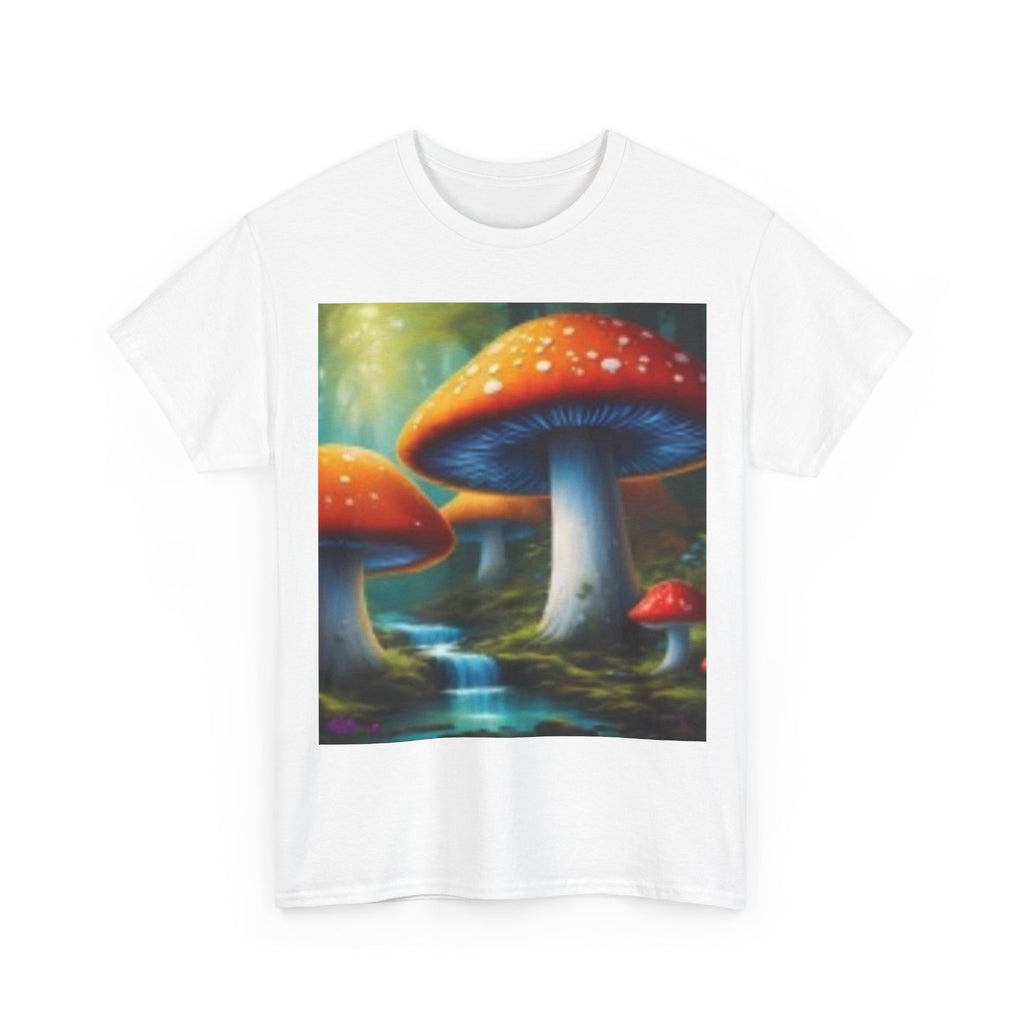 Mushroom Forest T-Shirt — Surreal Red Toadstool Art Tee