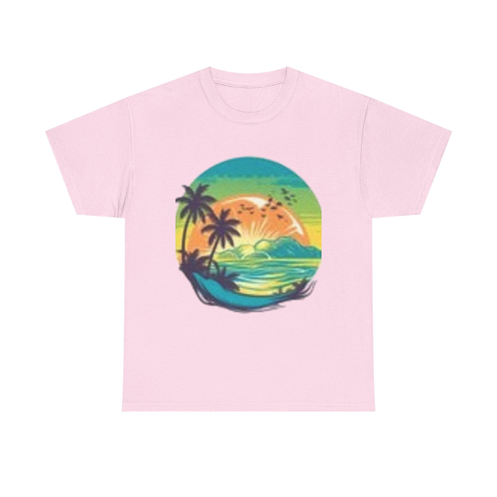 T-Shirt — Tropical Sunset Flamingo Graphic T-shirt