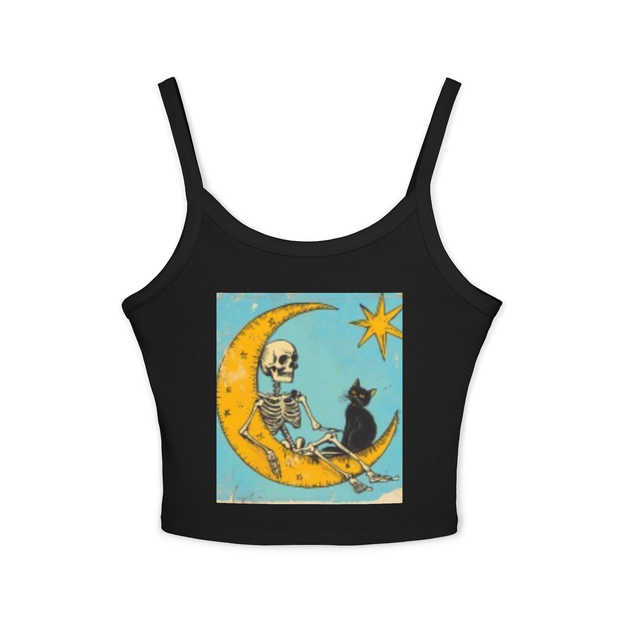 Celestial Skull & Cat Moon Tank