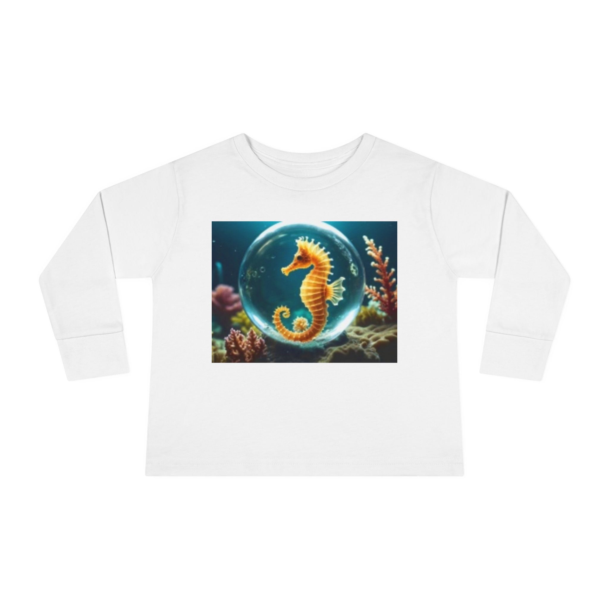 Toddler Long Sleeve T-shirt Seahorse & Clown fish and other colorful fish