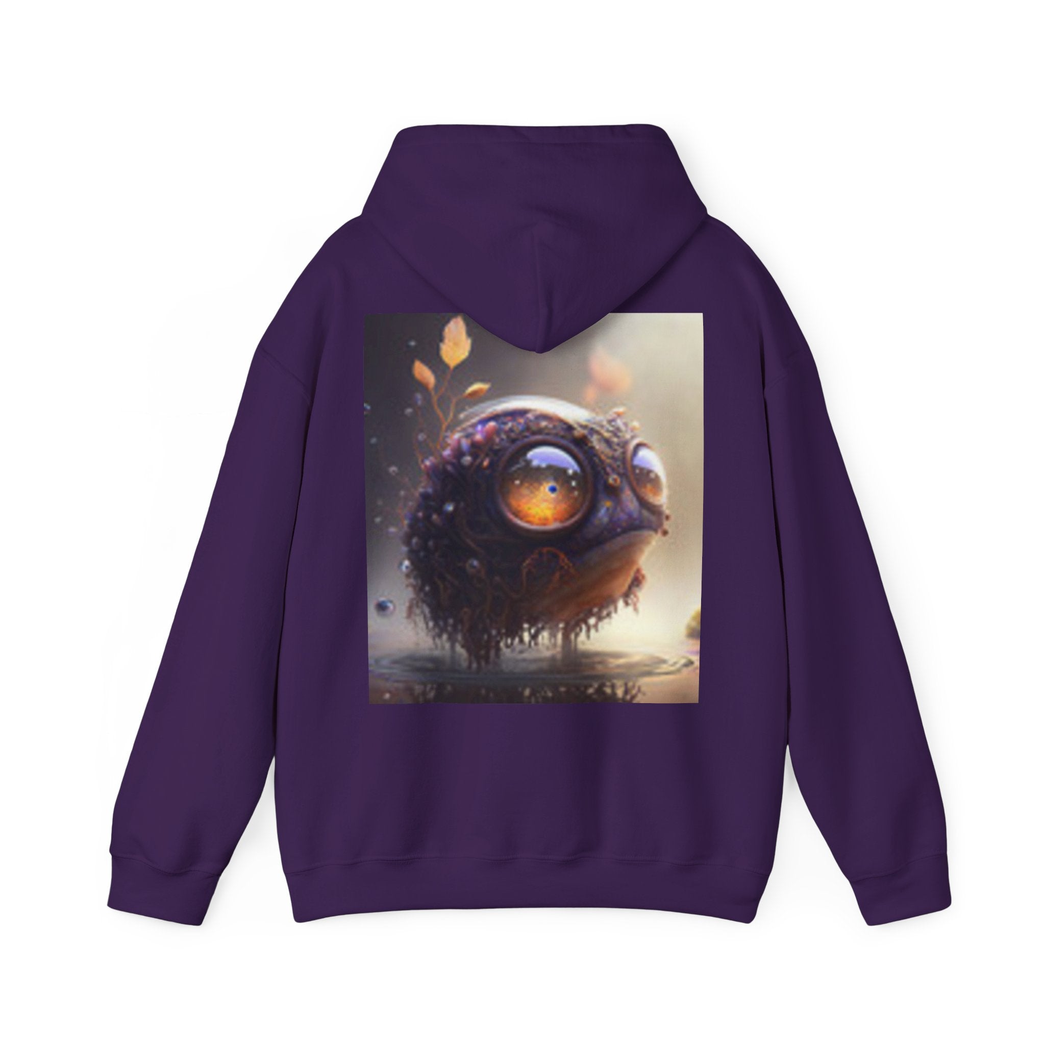 Cute Fuzzy Creature Hoodie – Whimsical Big-Eyed Monster Art Sweatshirt