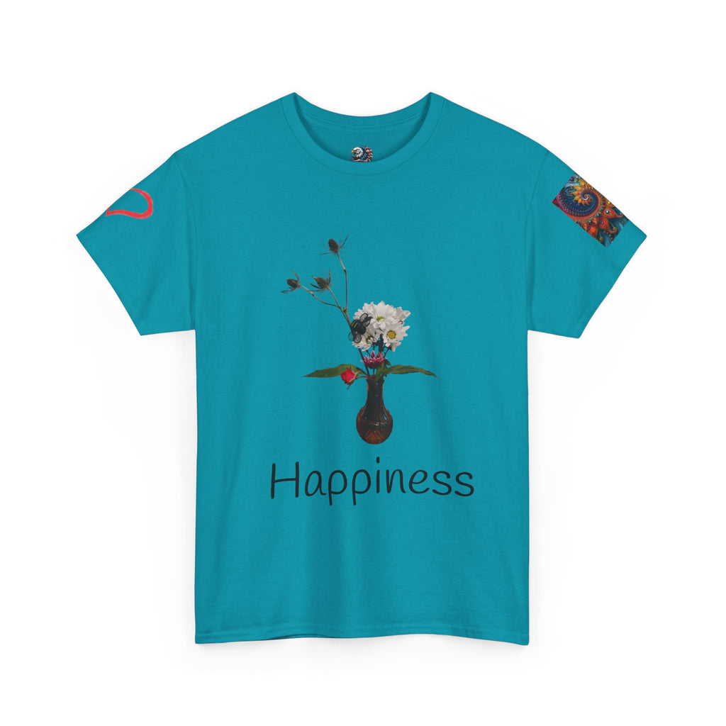 Floral Vase Graphic T-shirt — Minimal Botanical Bouquet T-Shirt