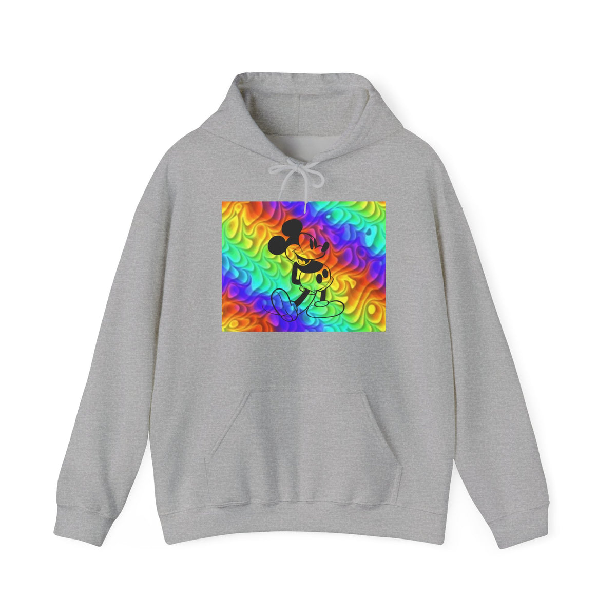 Mickey Mouse Rainbow Colors Unisex Heavy Blend Hooded Sweatshirt Warm & Cozy