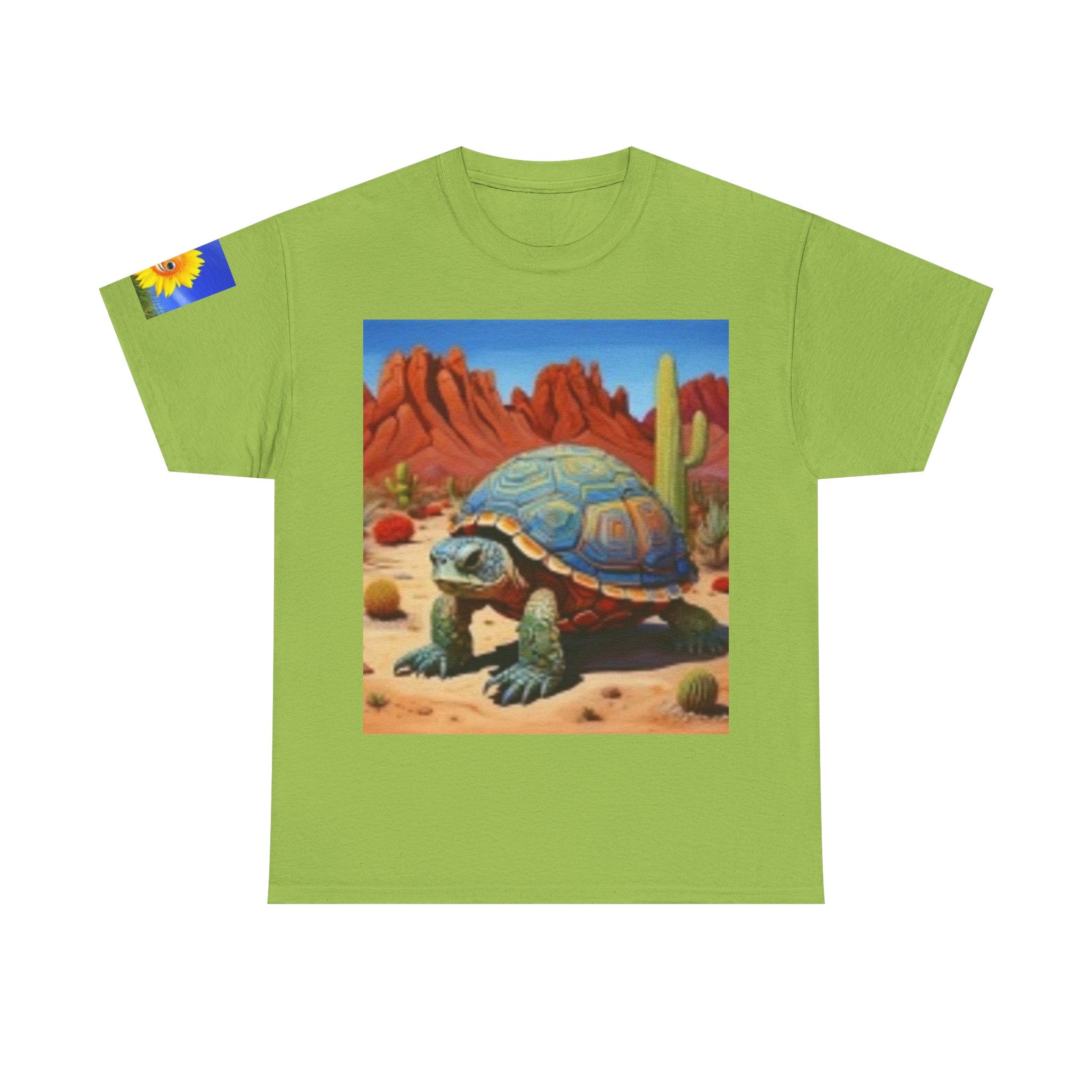 T-Shirt — Desert Turtle & Scenic River Vintage Nature Artwork