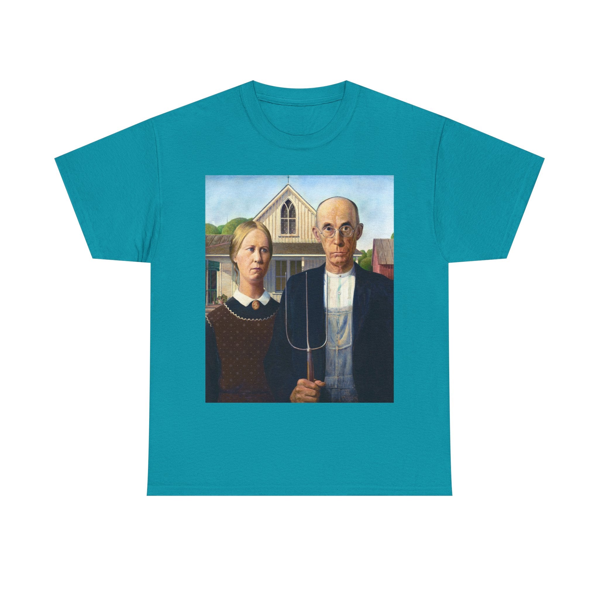 T‑Shirt — American Gothic Parody Print Tee