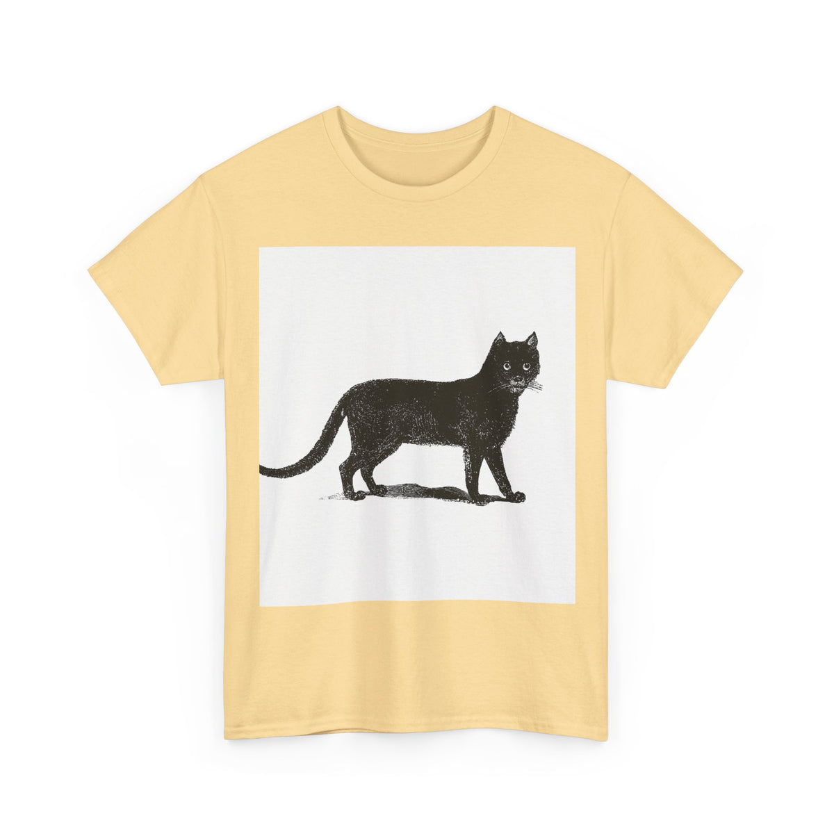 Black Cat Illustration Tee
