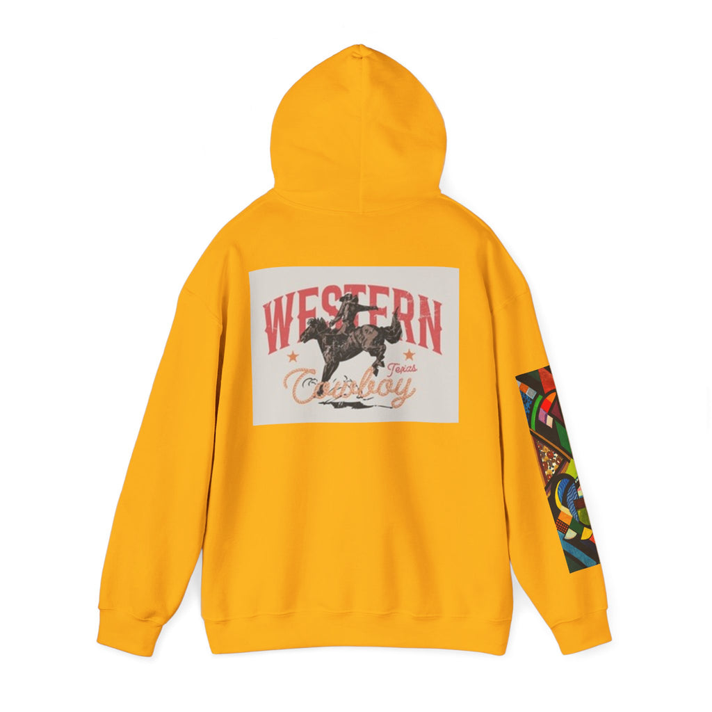 Western Cowboy Hoodie — Rodeo Bucking Bronco Graphic Hoodie