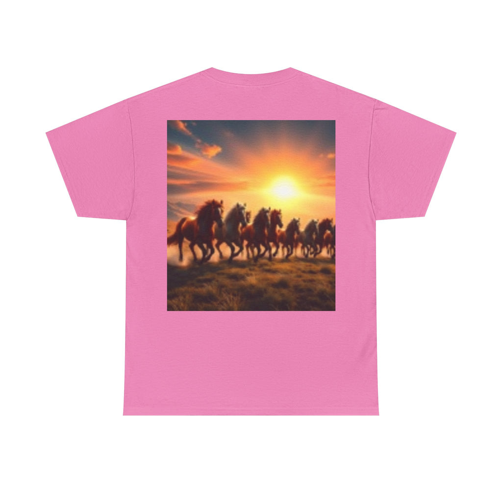 Horse Herd Sunset Tee — Running Horses Graphic T-Shirt