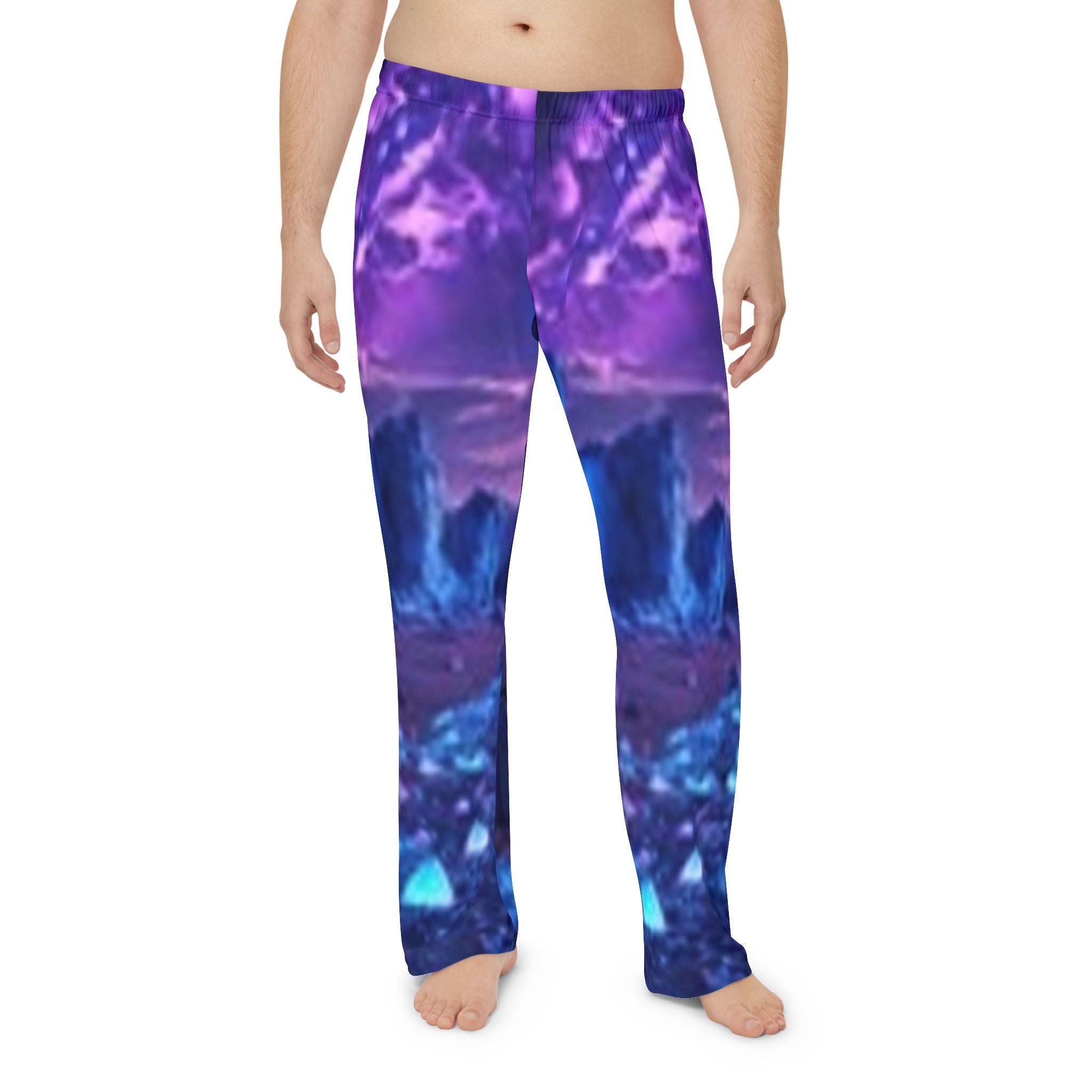 Galaxy Night Lounging Pants — Moonlit Purple Lounge Trousers