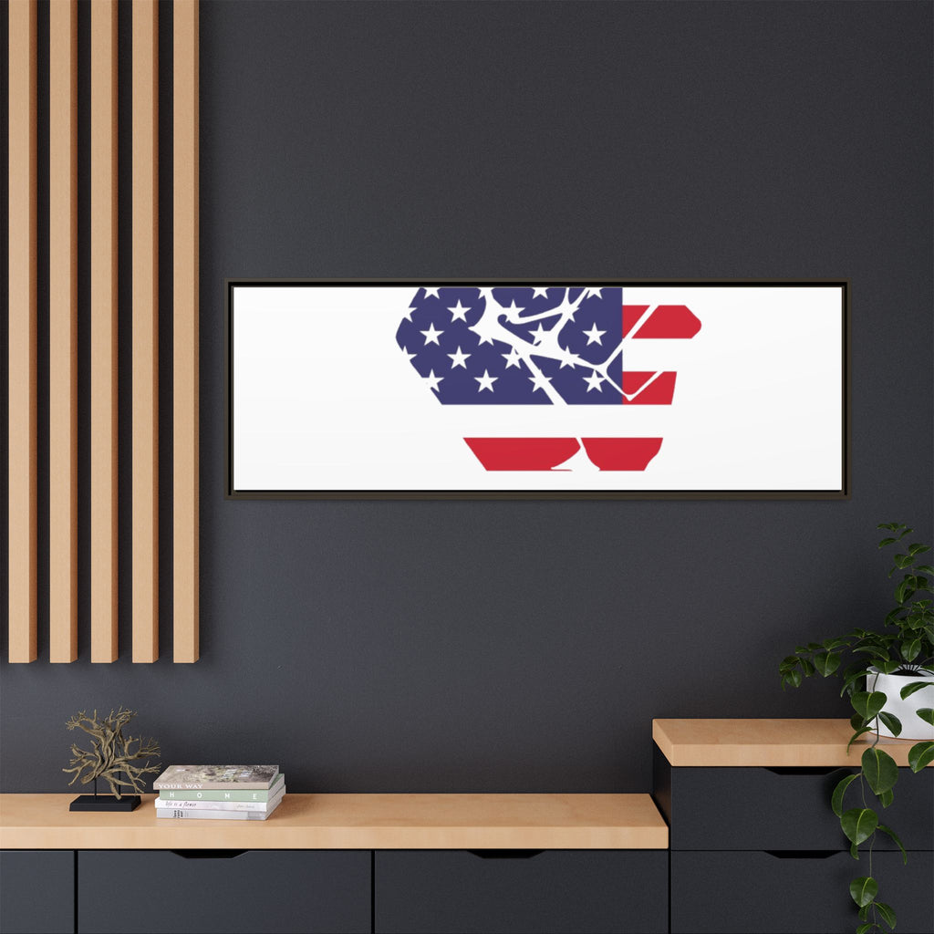 Framed Canvas Print – American Flag Fist Wall Art