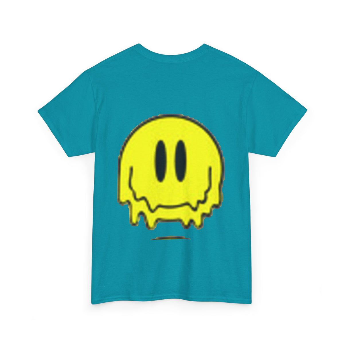 Yellow Grunge Smiley T-Shirt — Distressed Happy Face Tee