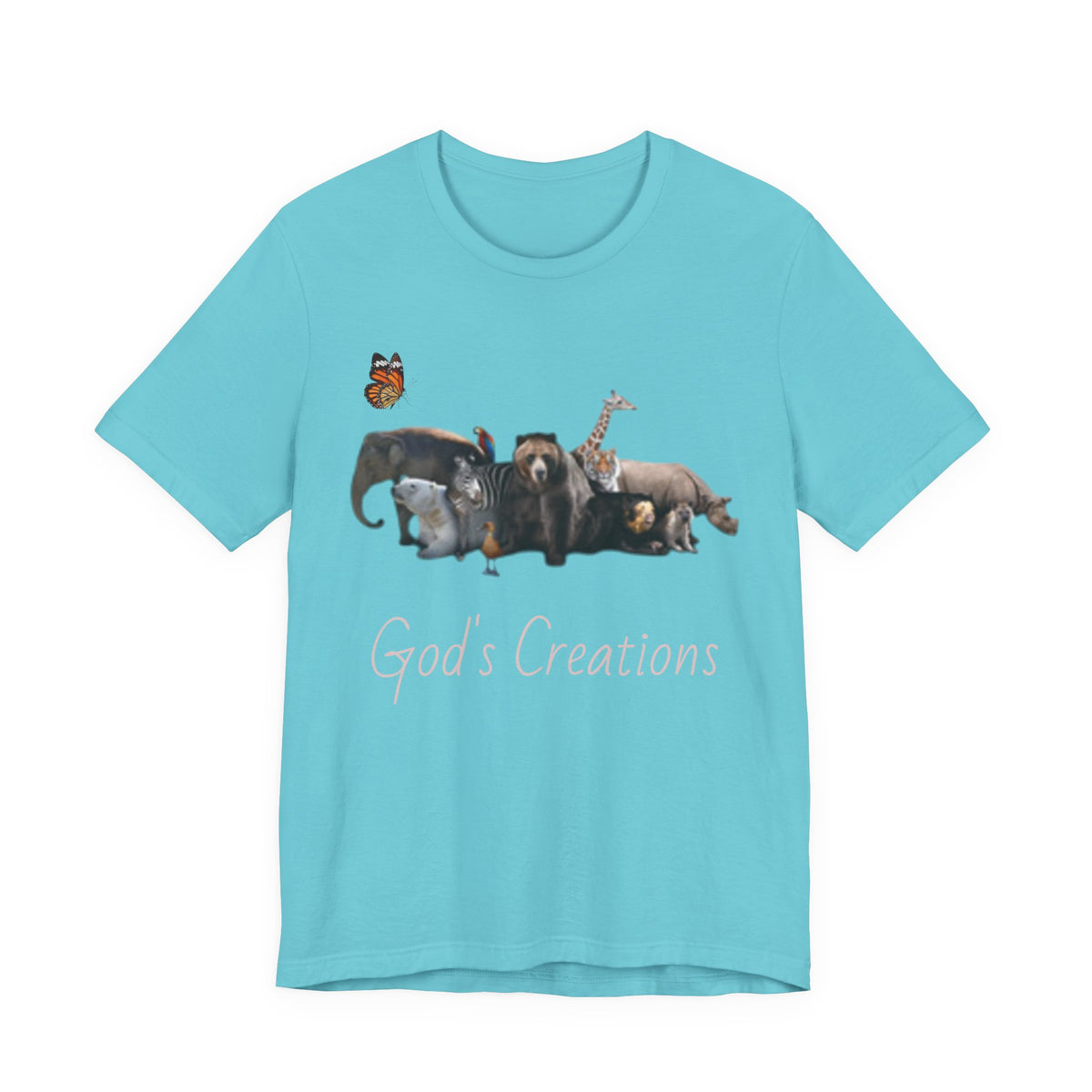 Wildlife Stack Tee God's Creations — Cute Forest Animal Graphic T-Shirt