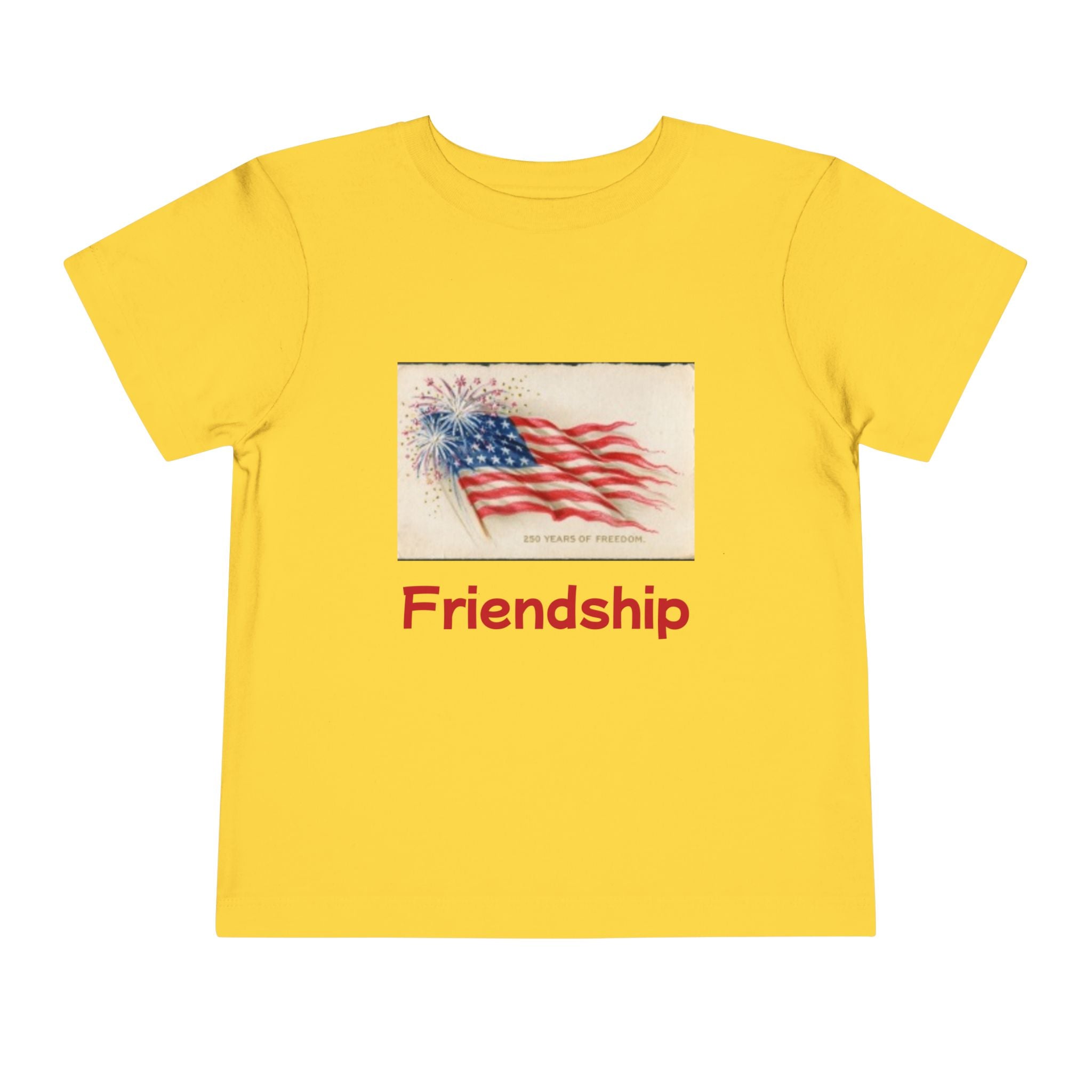 T-shirt à manches courtes pour tout-petit : drapeau américain et chiens de dessin animé