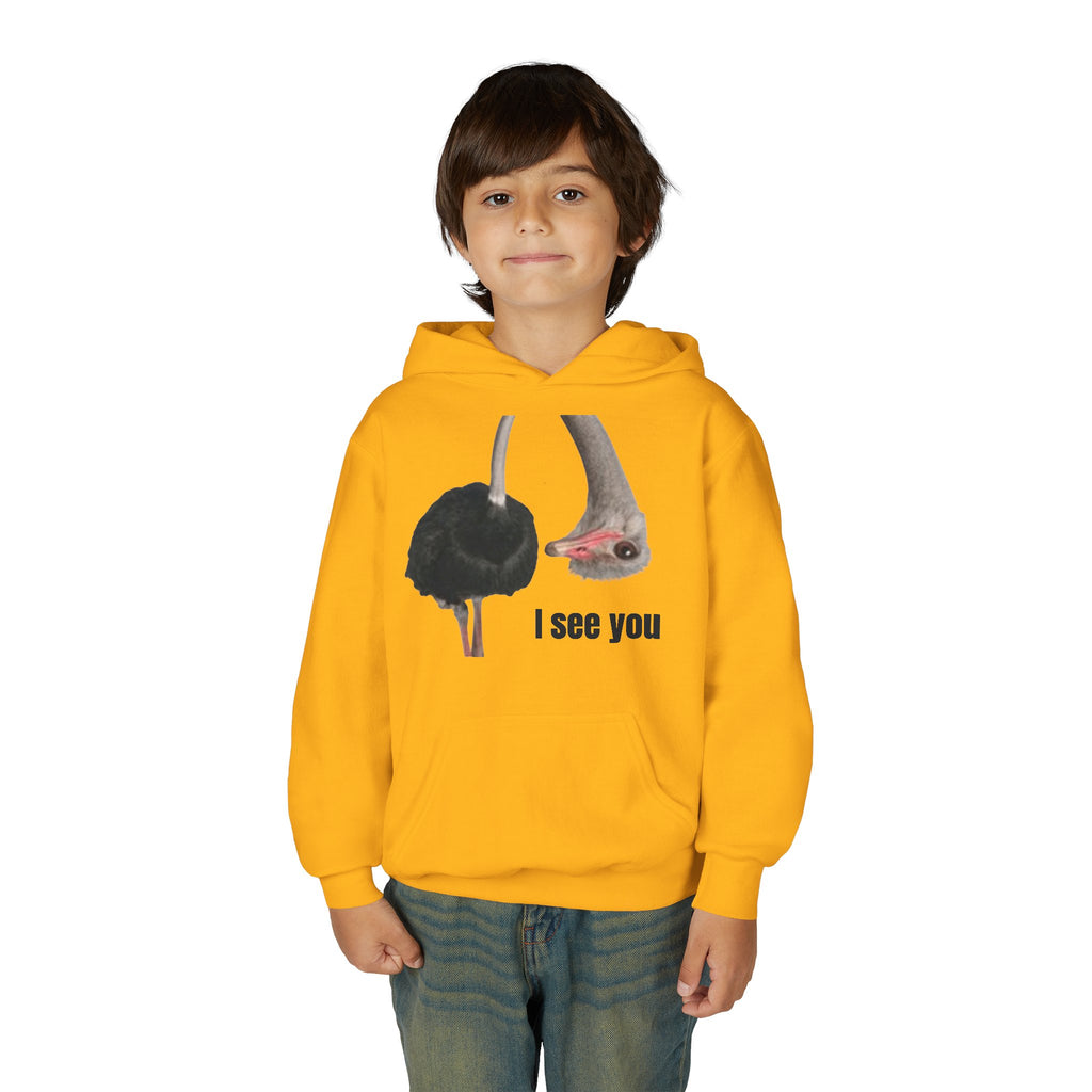 Youth Hoodie – Cute Ostrich I See You Pullover