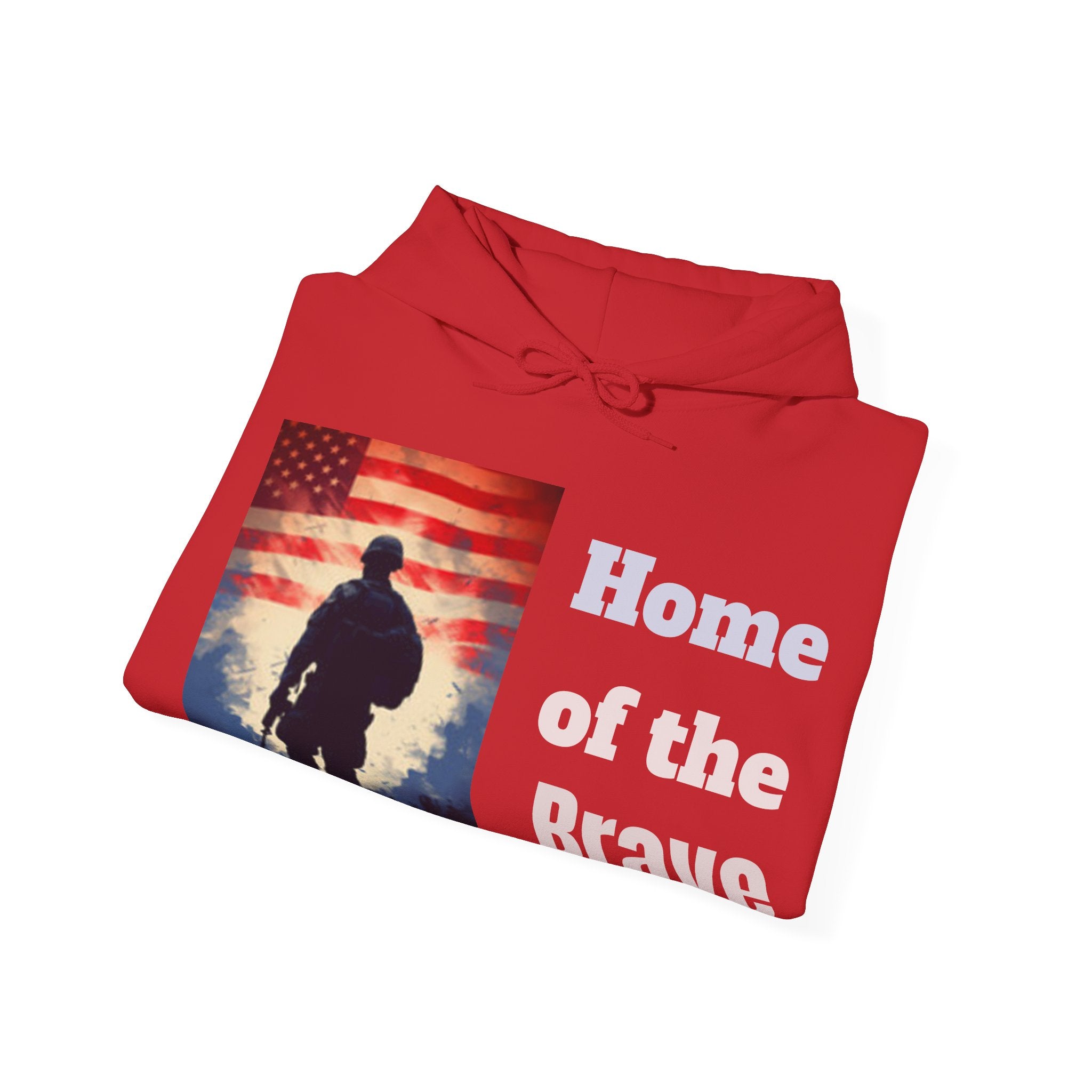 USA Flag Soldier Hoodie — Patriotic American Veteran Pullover