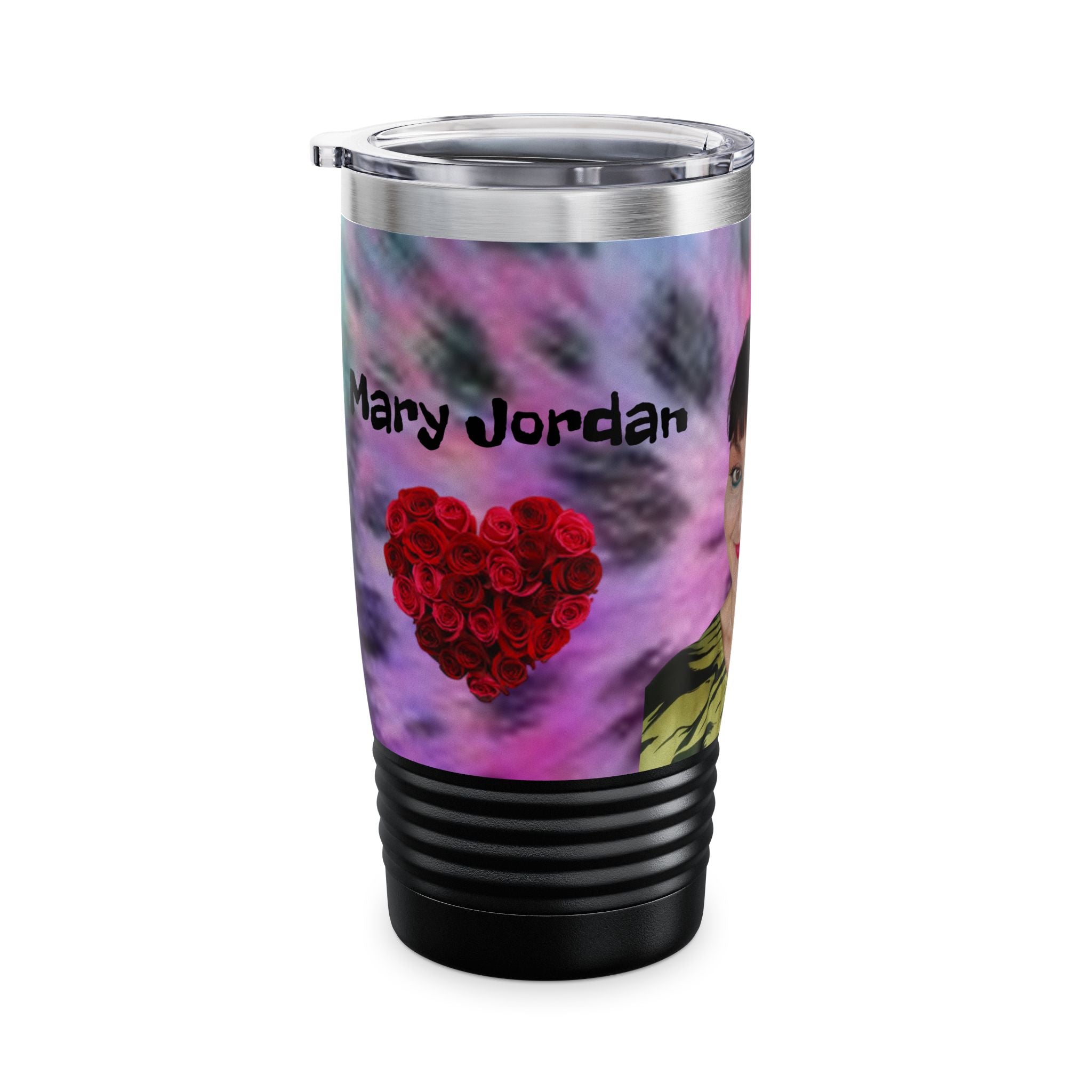 Mary Jordan Tumbler — Custom 20oz Ringneck Travel Mug with Name & Heart Design