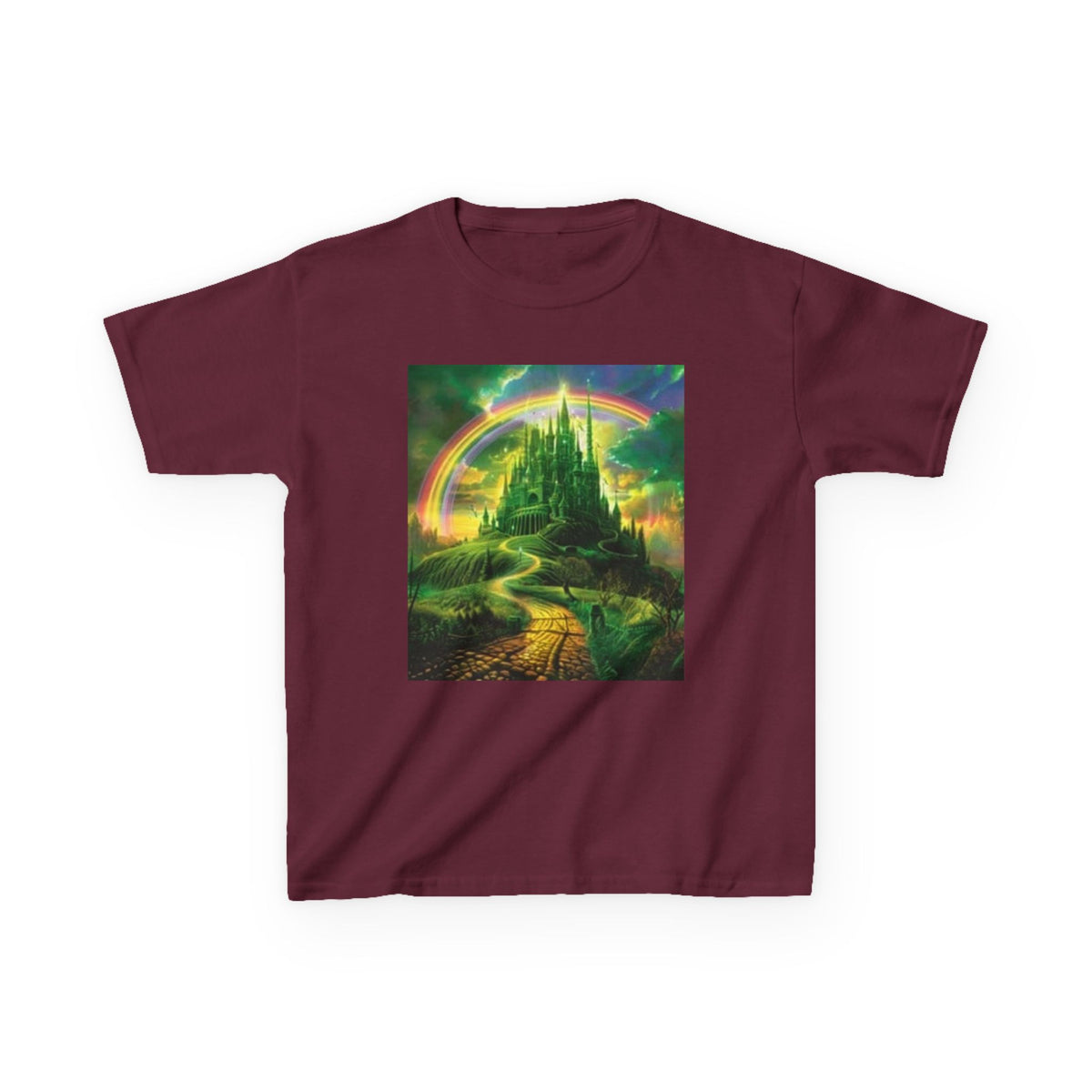 Kids T‑Shirt — Magical Rainbow Castle Fantasy Tee