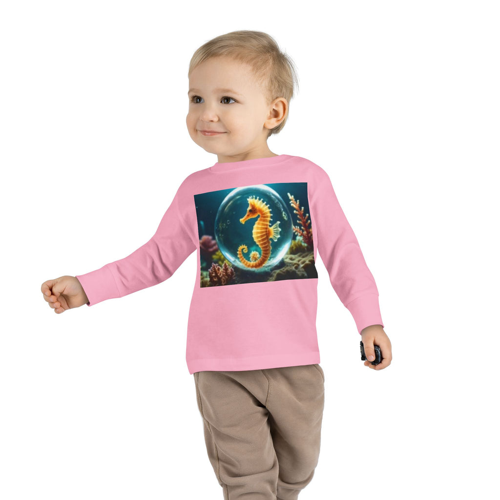 Toddler Long Sleeve T-shirt Seahorse & Clown fish and other colorful fish