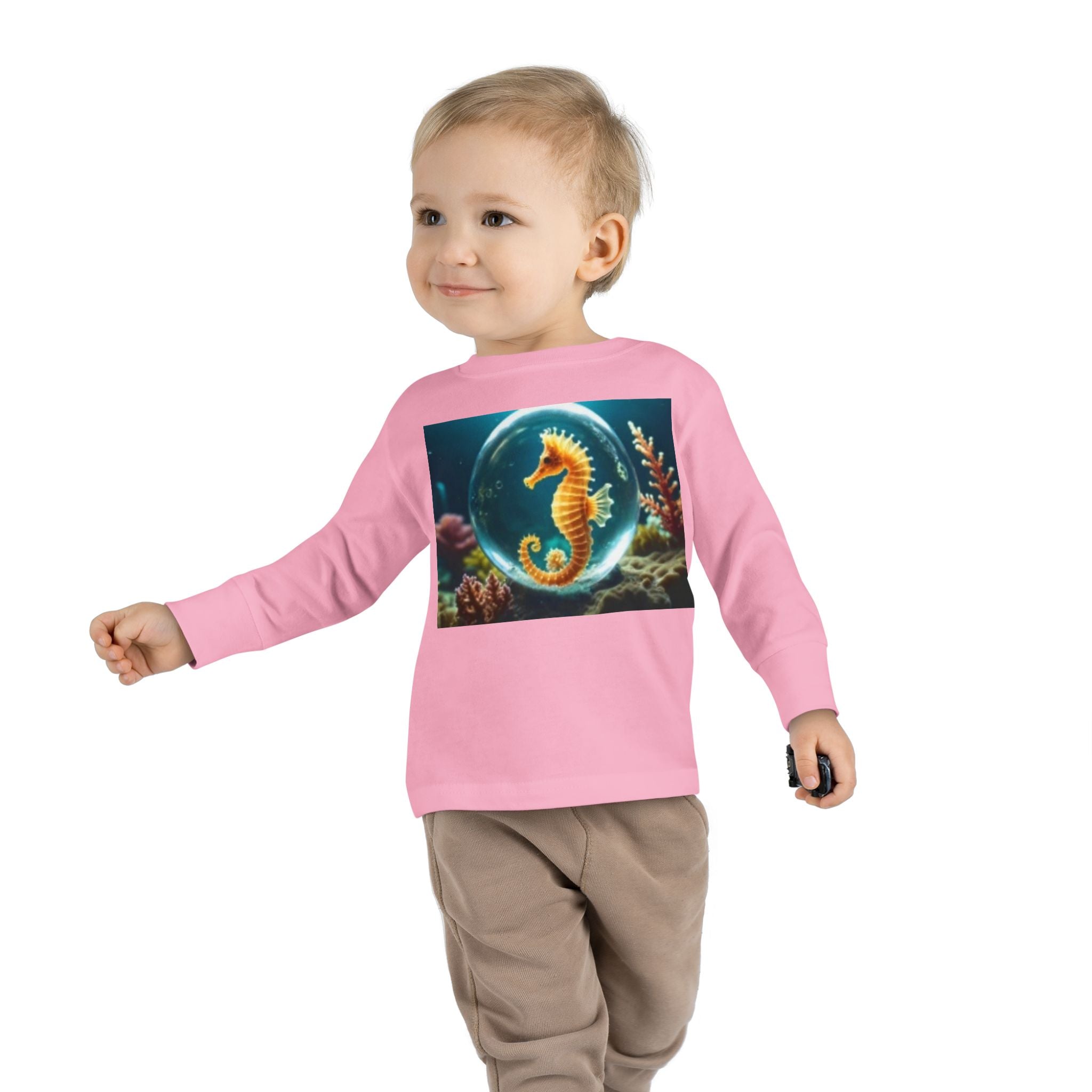 Toddler Long Sleeve T-shirt Seahorse & Clown fish and other colorful fish