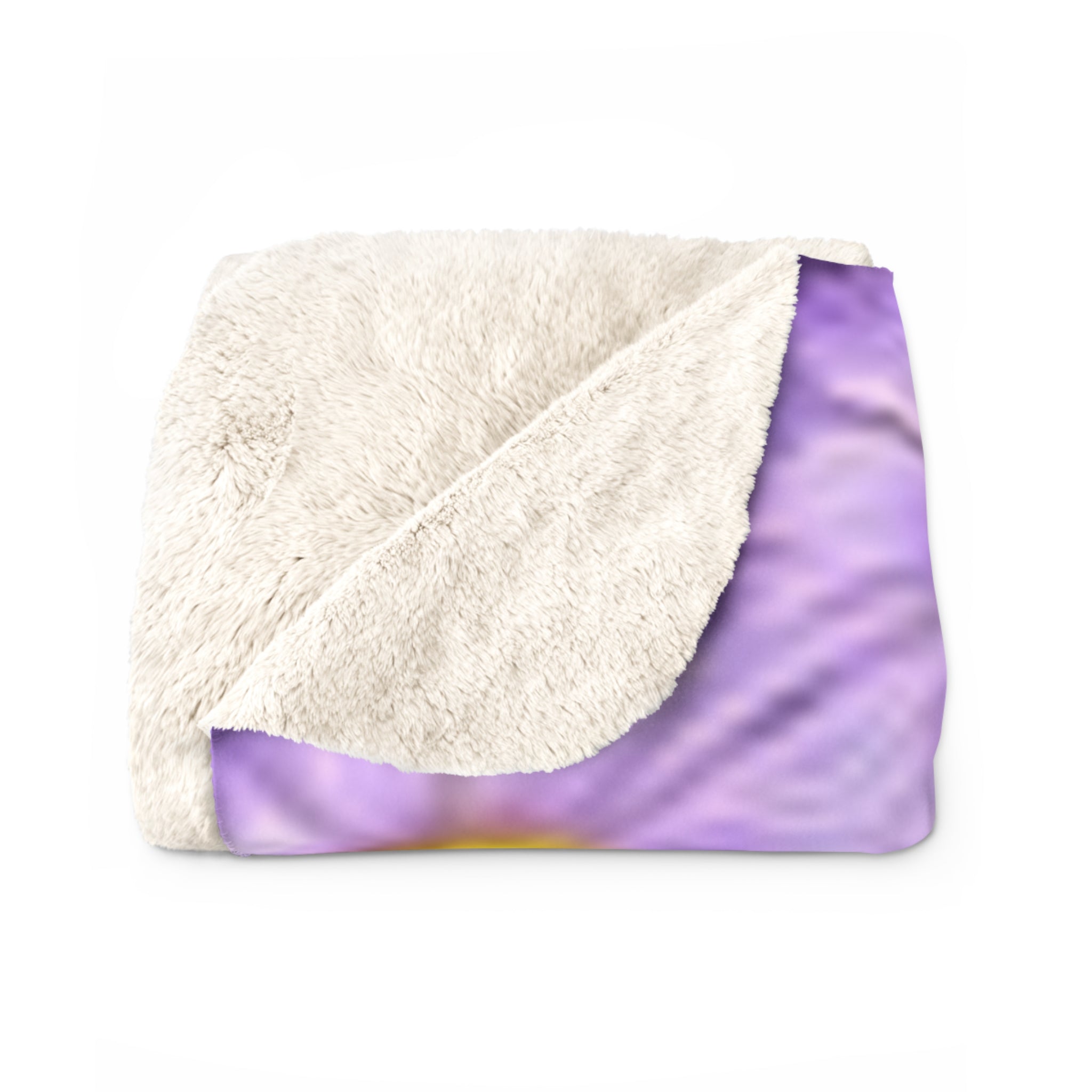 Purple Daisy Kaleidoscope Sherpa Blanket