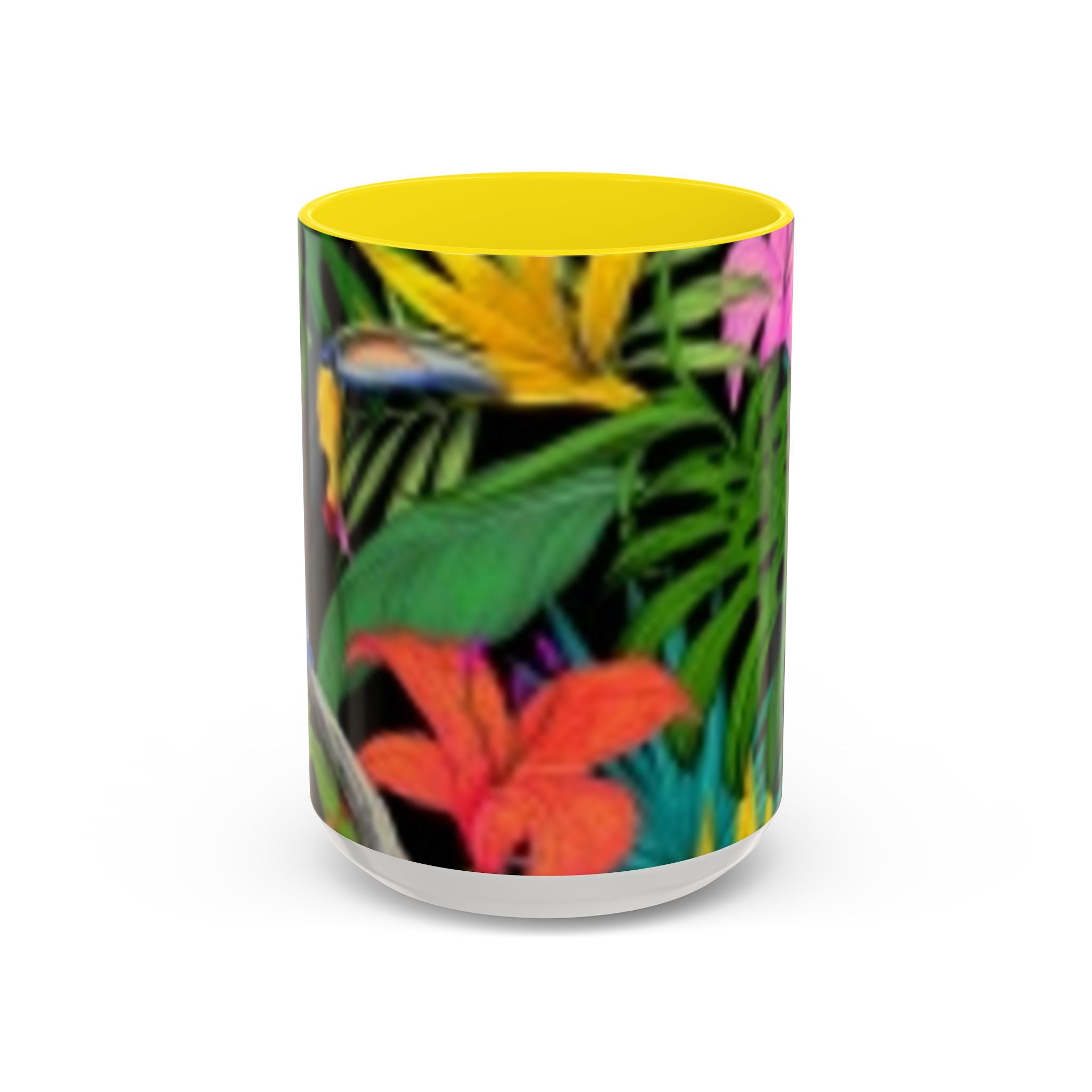 Tasse à café fleurs tropicales — Tasse d'accentuation paradis coloré (325/444 ml)