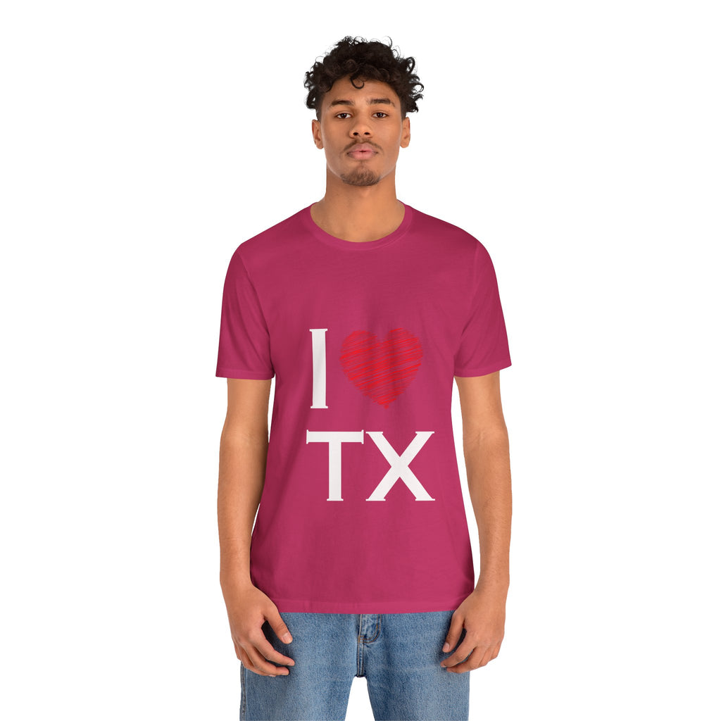 I  Love TX T-Shirt - Texas Love Graphic Tee