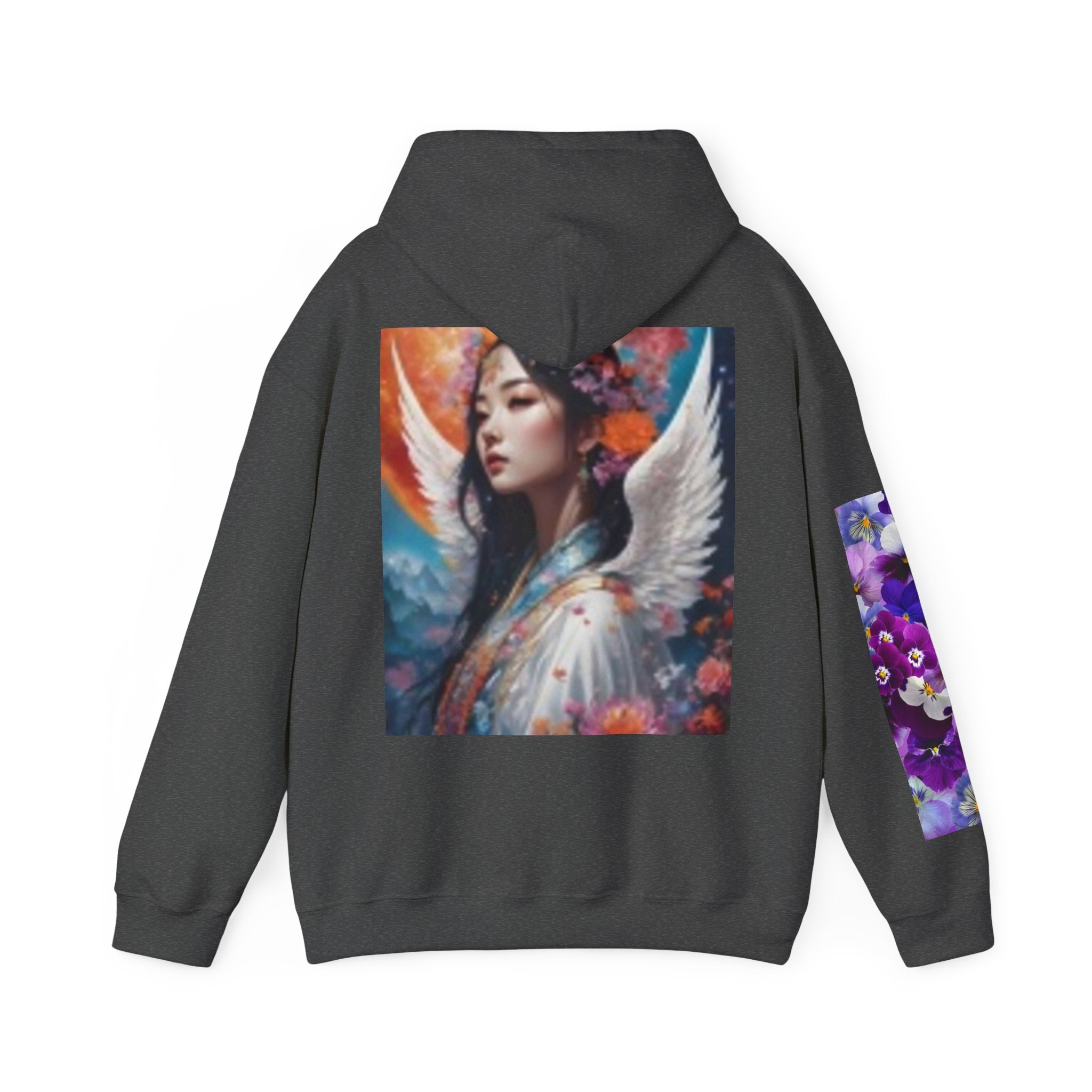 Angel Maiden Hoodie — Ethereal Asian-Inspired Portrait Back Print