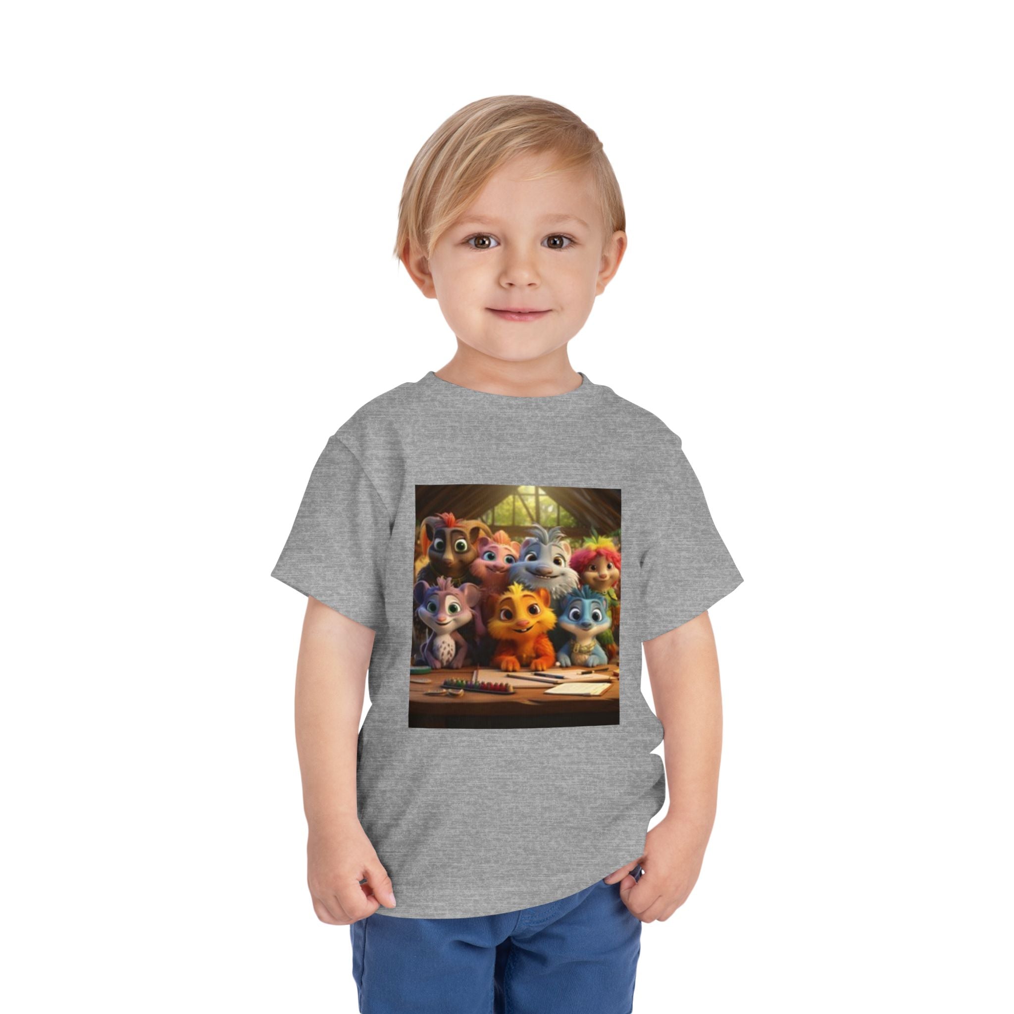 Toddler T-shirt— Cute Cartoon Animal Friends "Friendship" Graphic Shirt