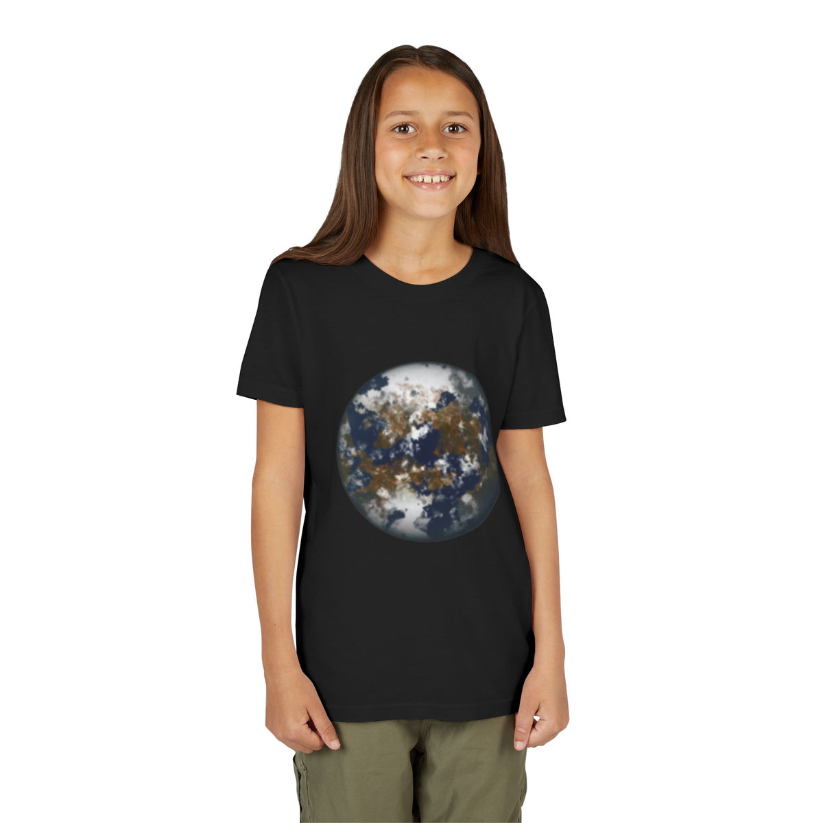 Youth Tee — Earth Globe Planet & Earth Facts  Design Kids' Short Sleeve Shirt