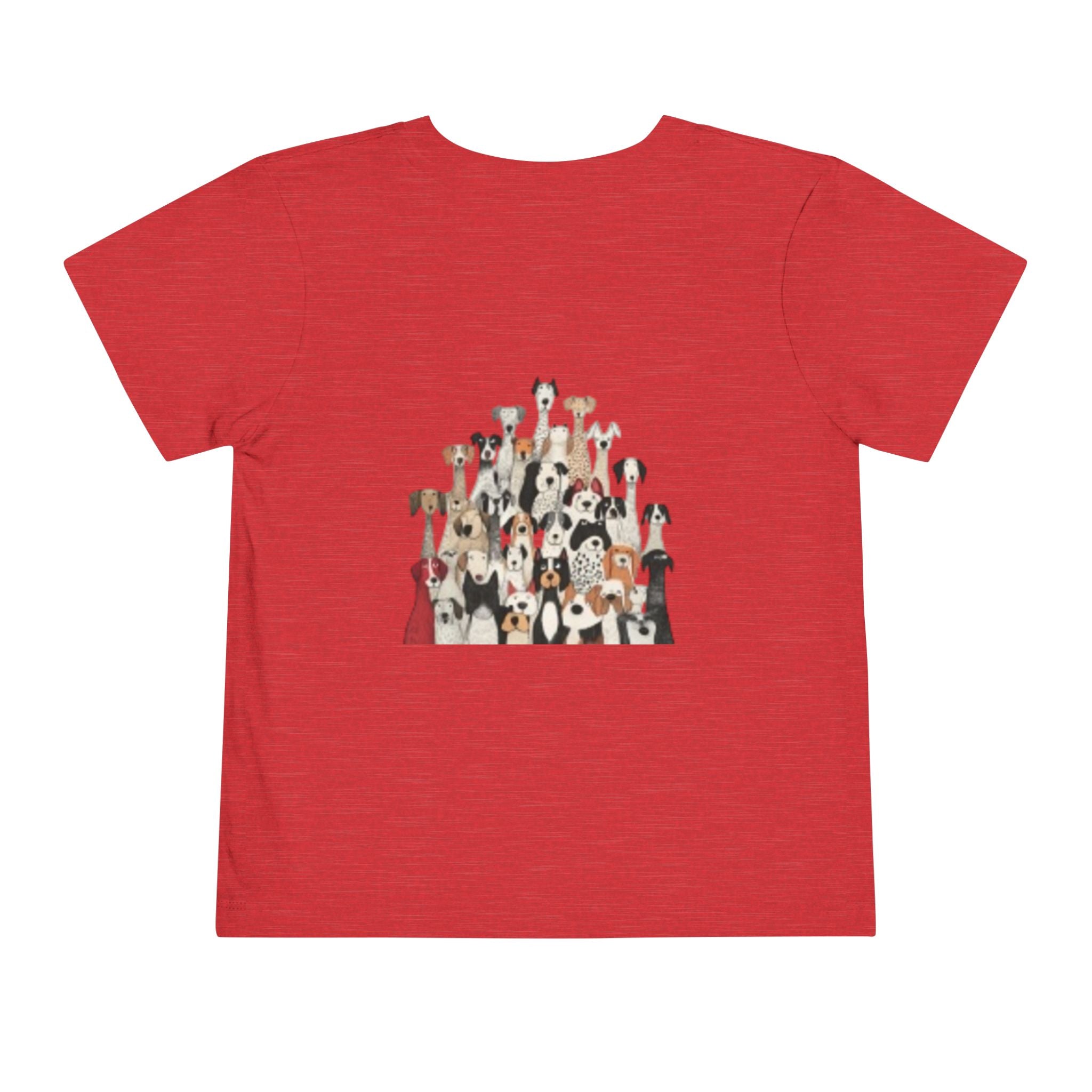 Toddler Short Sleeve T-shirt USA Flag & Cartoon Dogs