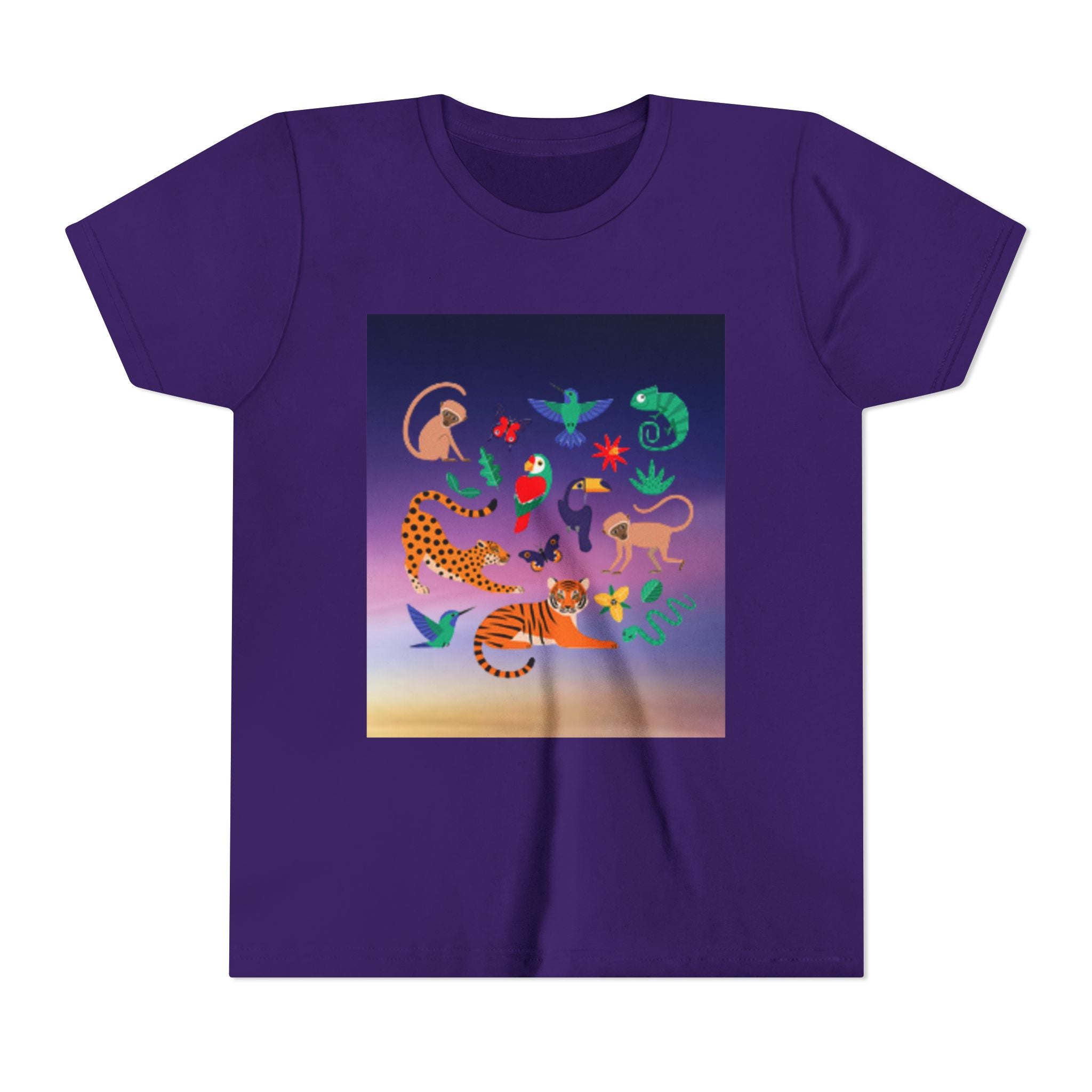 Kids Jungle Animals T-Shirt — Colorful Tropical Wildlife Tee