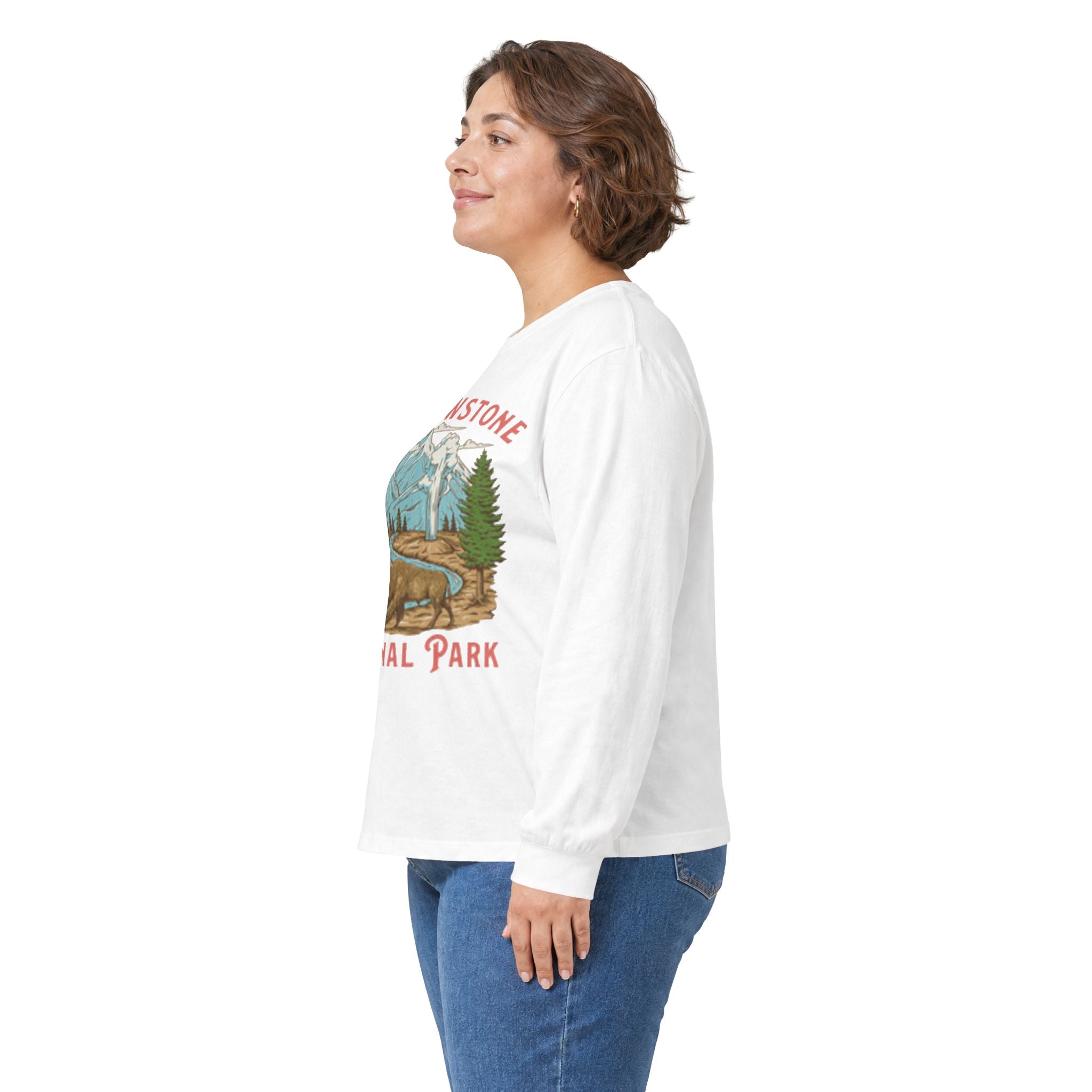 Yellowstone National Park Long Sleeve Tee — Vintage Mountain Camping T-Shirt