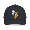 Pizza Slice Cartoon Cap — Retro Stoner Pizza Embroidered Baseball Hat