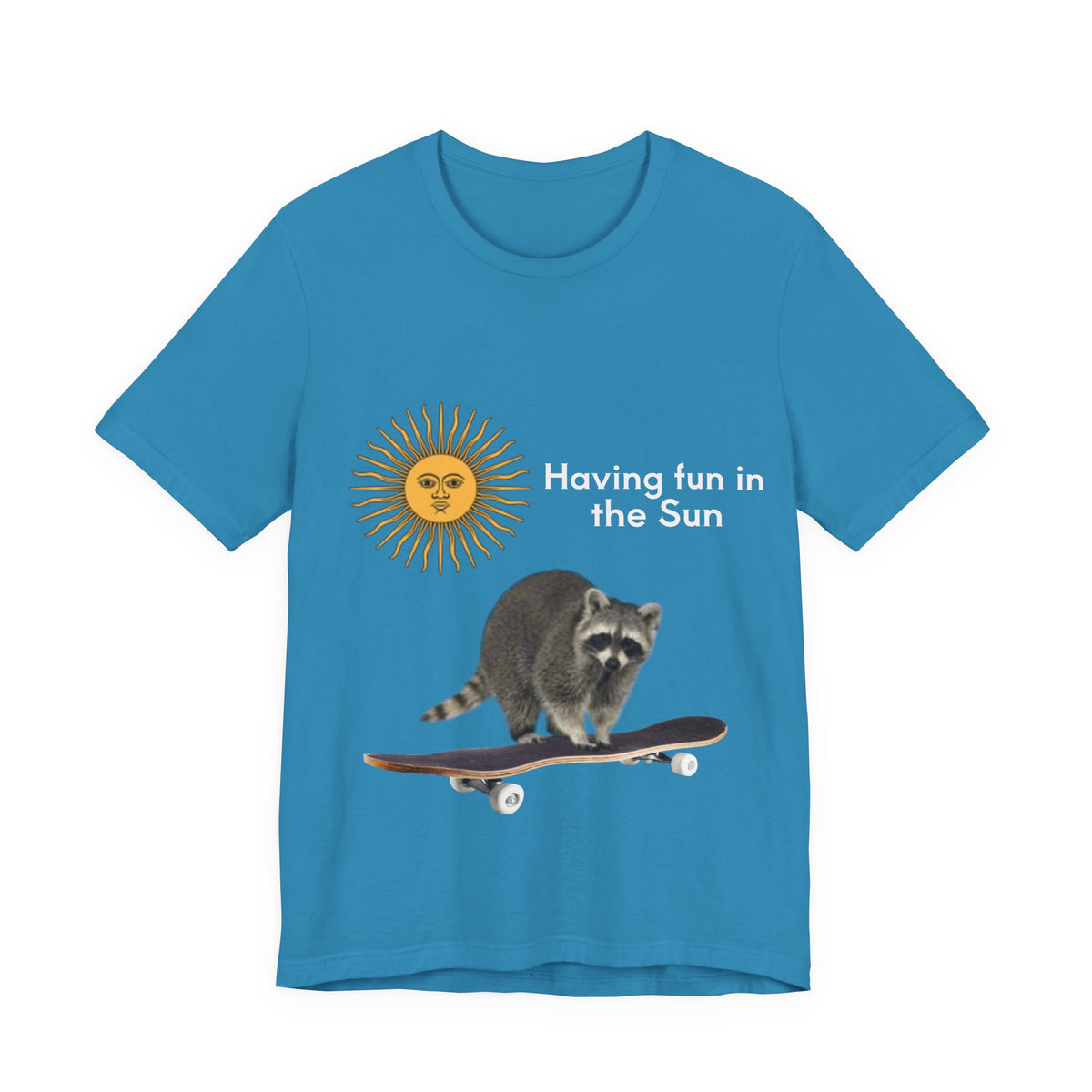 Raccoon Riding Skateboard T-Shirt — Cute Skate & Wildlife Graphic Tee