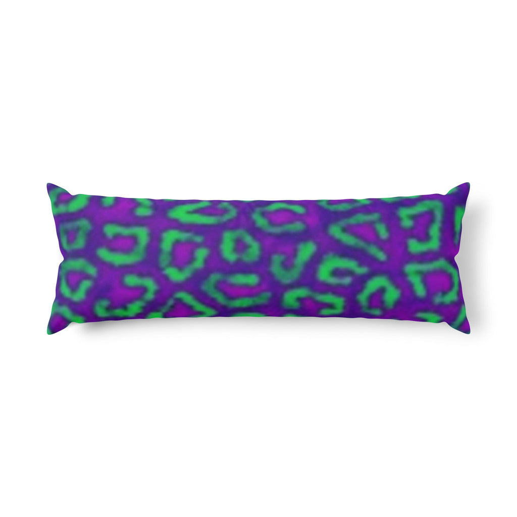 Red Leopard Roar Body Pillow — Bold Animal Print Decorative Support Pillow