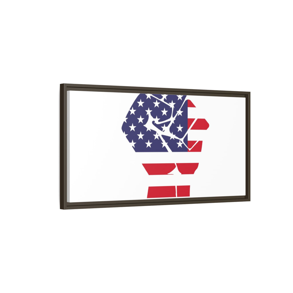 Framed Canvas Print – American Flag Fist Wall Art